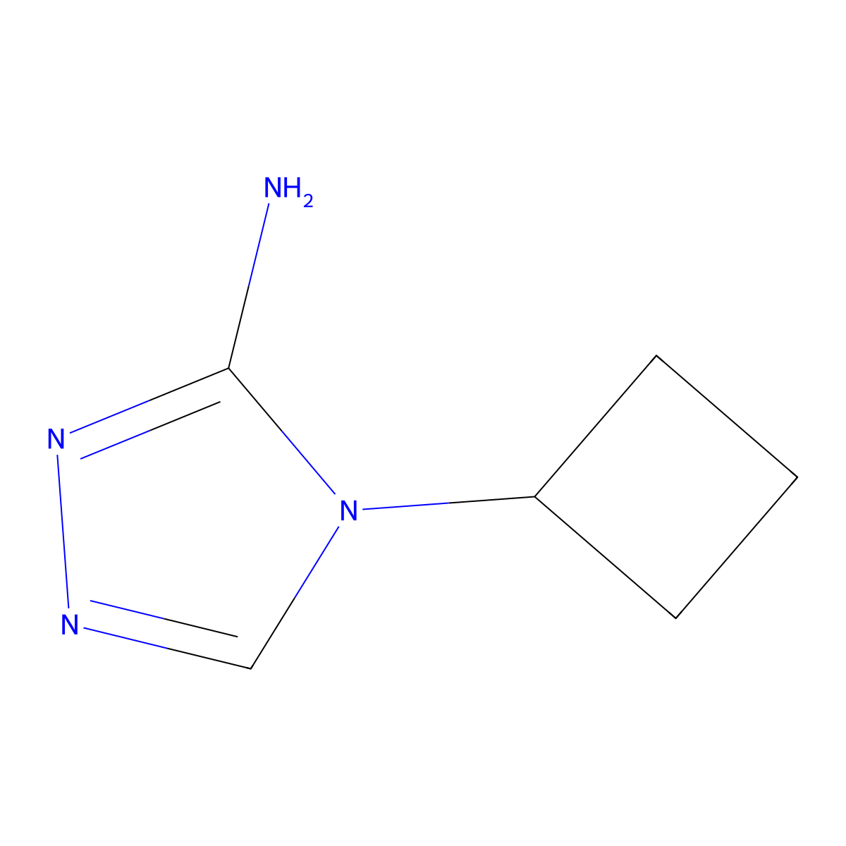 4-cyclobutyl-4H-1,2,4-triazol-3-amine molecular structure, CAS 2167339-57-1