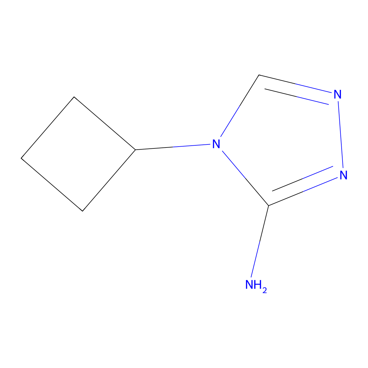 4-cyclobutyl-4H-1,2,4-triazol-3-amine molecular structure, CAS 2167339-57-1