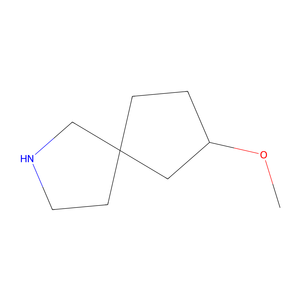 7-Methoxy-2-azaspiro[4.4]nonane molecular structure, CAS 2167340-18-1