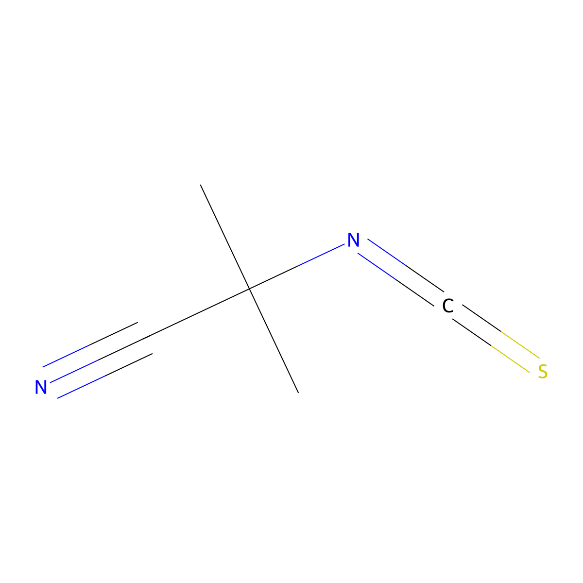 2-Isothiocyanato-2-methylpropanenitrile molecular structure, CAS 2167341-61-7