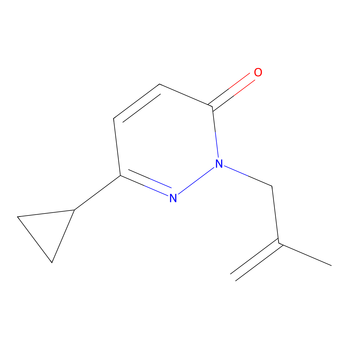 6-Cyclopropyl-2-(2-methylprop-2-en-1-yl)-2,3-dihydropyridazin-3-one molecular structure, CAS 2167342-37-0