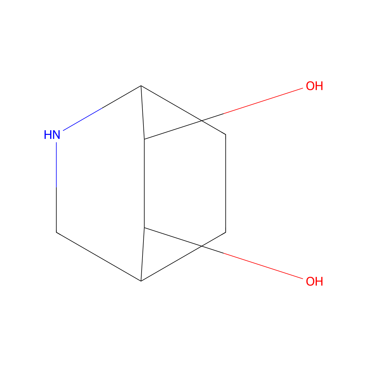 2-Azabicyclo[2.2.2]octane-5,6-diol molecular structure, CAS 2167347-12-6