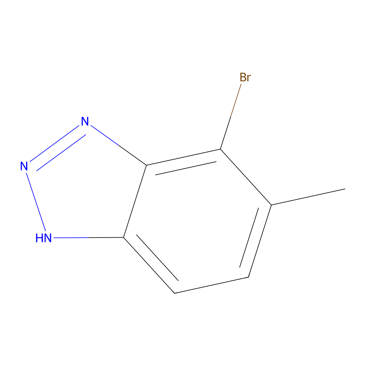 4-bromo-5-methyl-1H-1,2,3-benzotriazole molecular structure, CAS 2167357-60-8