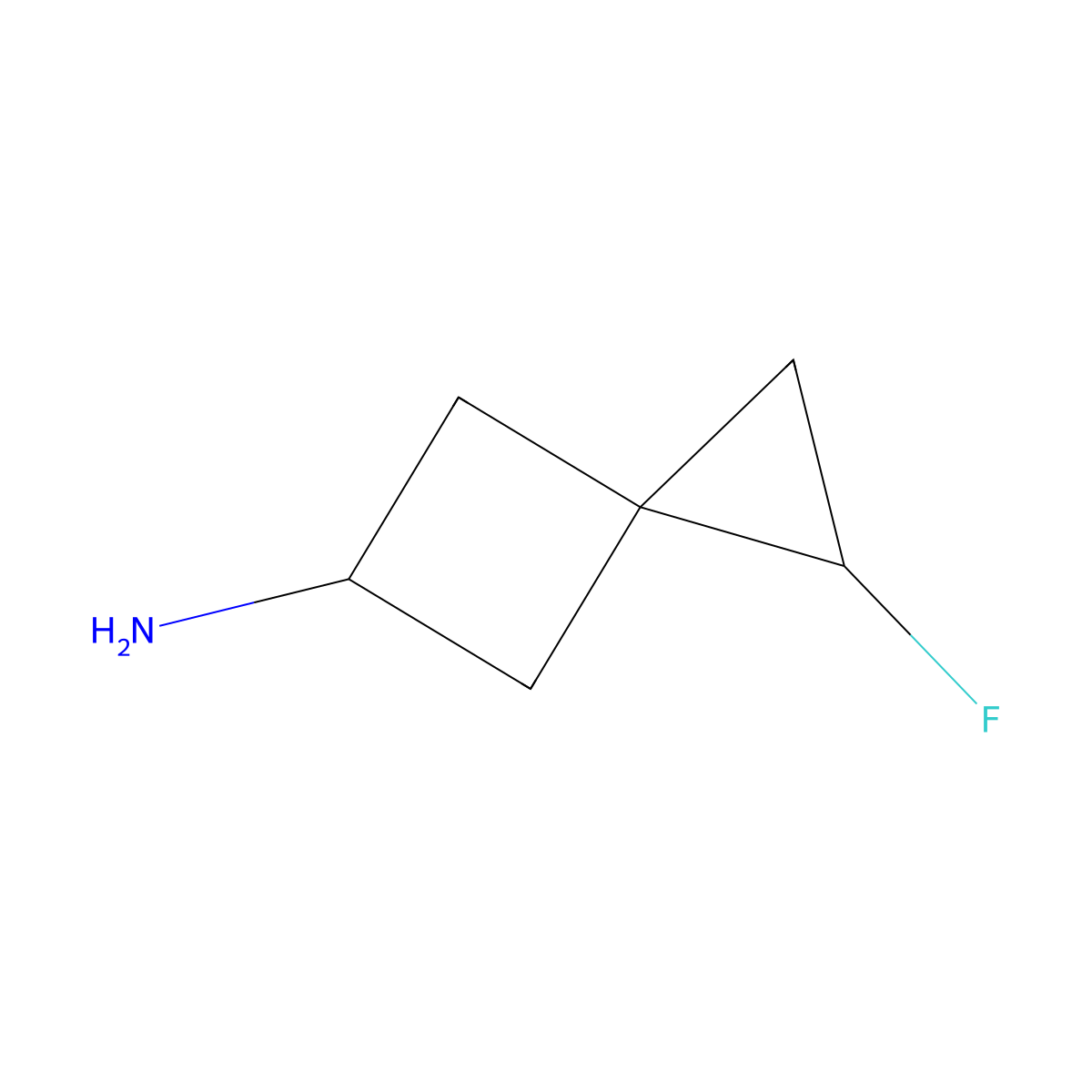1-Fluorospiro[2.3]hexan-5-amine molecular structure, CAS 2167361-12-6