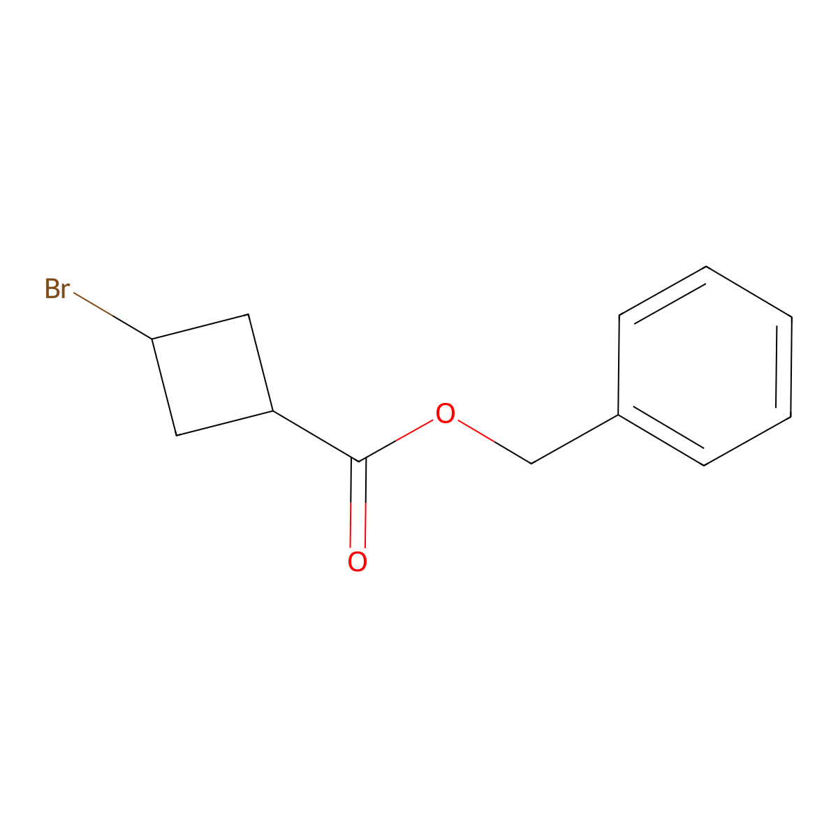 3-Bromocyclobutanecarboxylic acid benzyl ester molecular structure, CAS 2167366-61-0