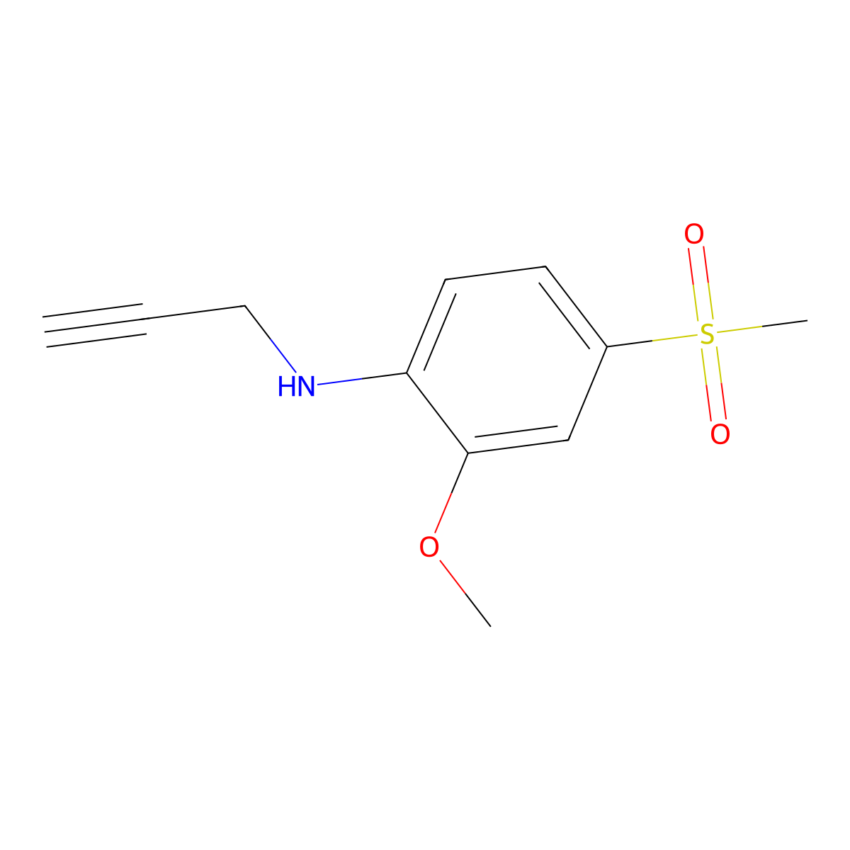 2-Methoxy-4-(methylsulfonyl)-N-(prop-2-yn-1-yl)aniline molecular structure, CAS 2167366-86-9
