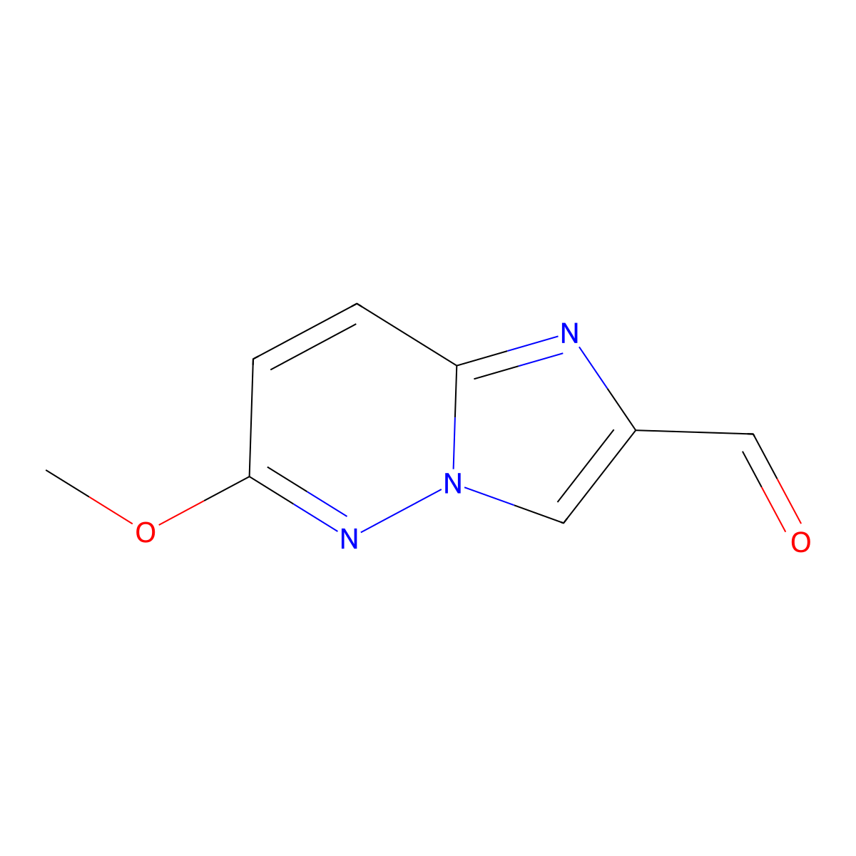 6-Methoxyimidazo[1,2-b]pyridazine-2-carbaldehyde molecular structure, CAS 2167367-26-0