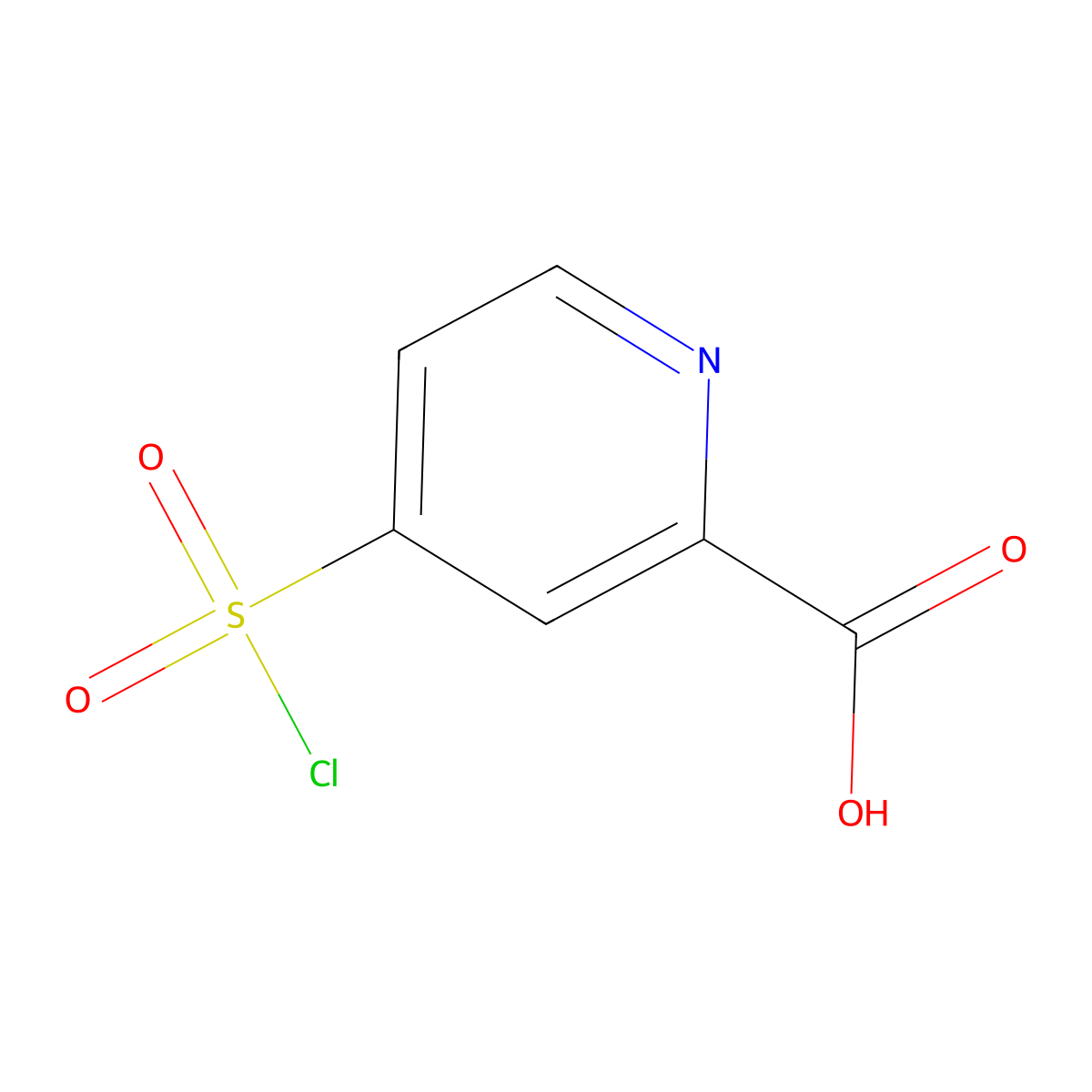 4-(Chlorosulfonyl)pyridine-2-carboxylic acid molecular structure, CAS 2167369-62-0