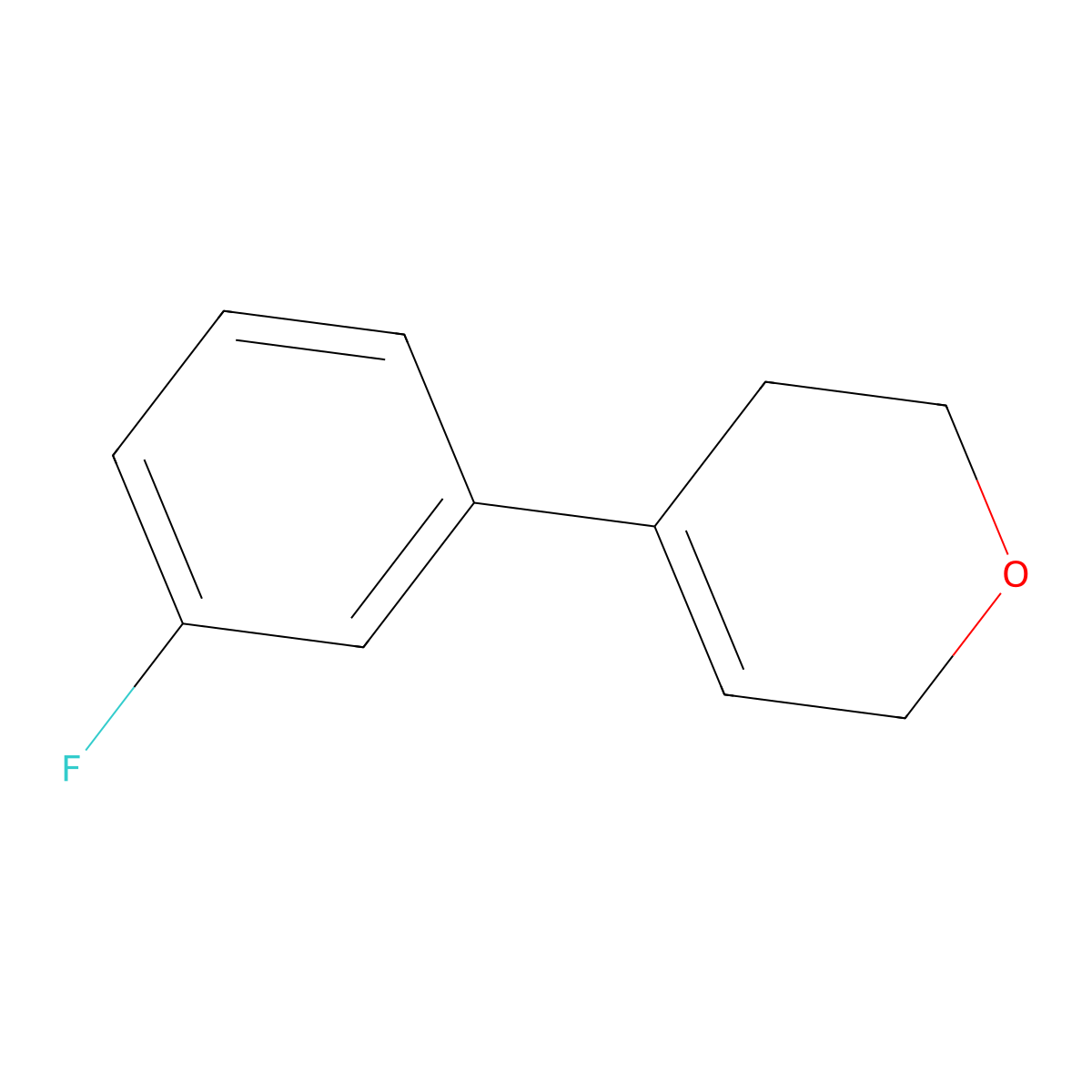 4-(3-fluorophenyl)-3,6-dihydro-2H-pyran molecular structure, CAS 2167370-13-8