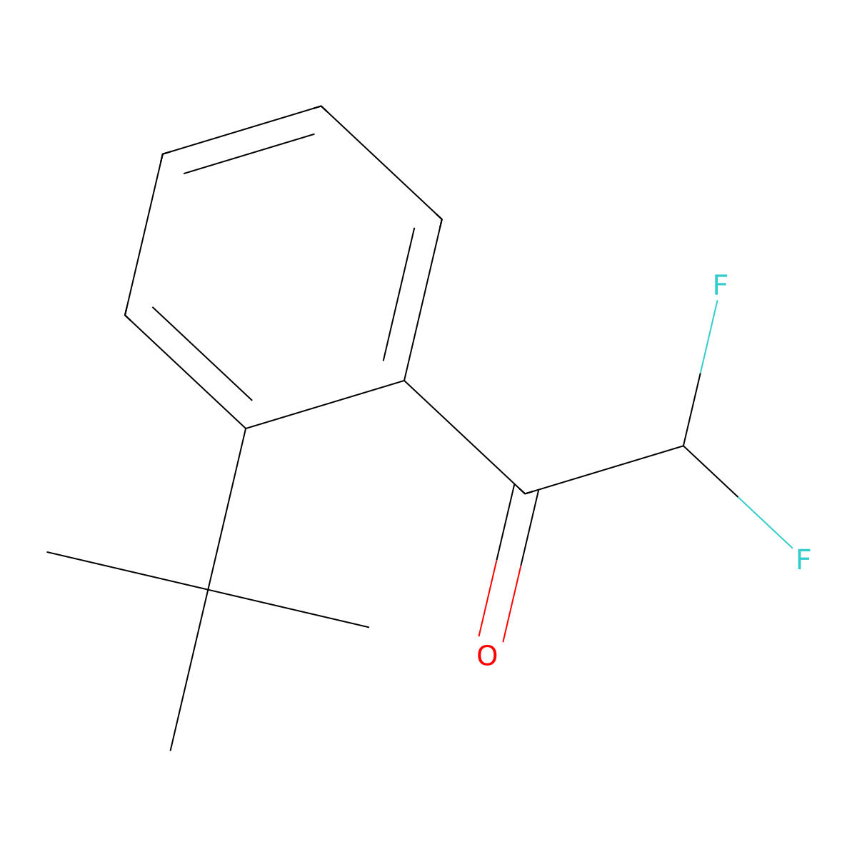 1-(2-Tert-butylphenyl)-2,2-difluoroethan-1-one molecular structure, CAS 2167375-98-4