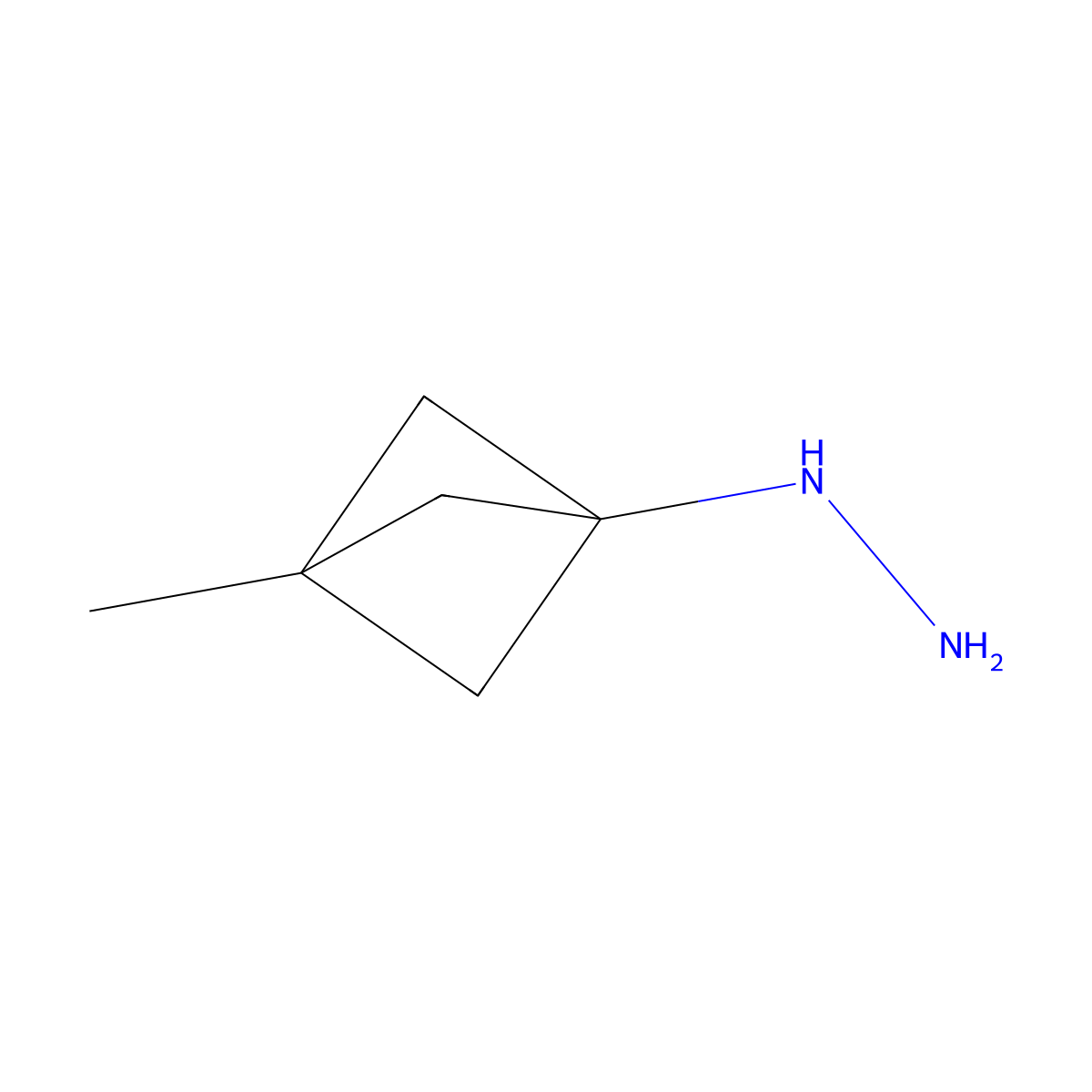 (3-Methyl-1-bicyclo[1.1.1]pentanyl)hydrazine molecular structure, CAS 2167376-02-3