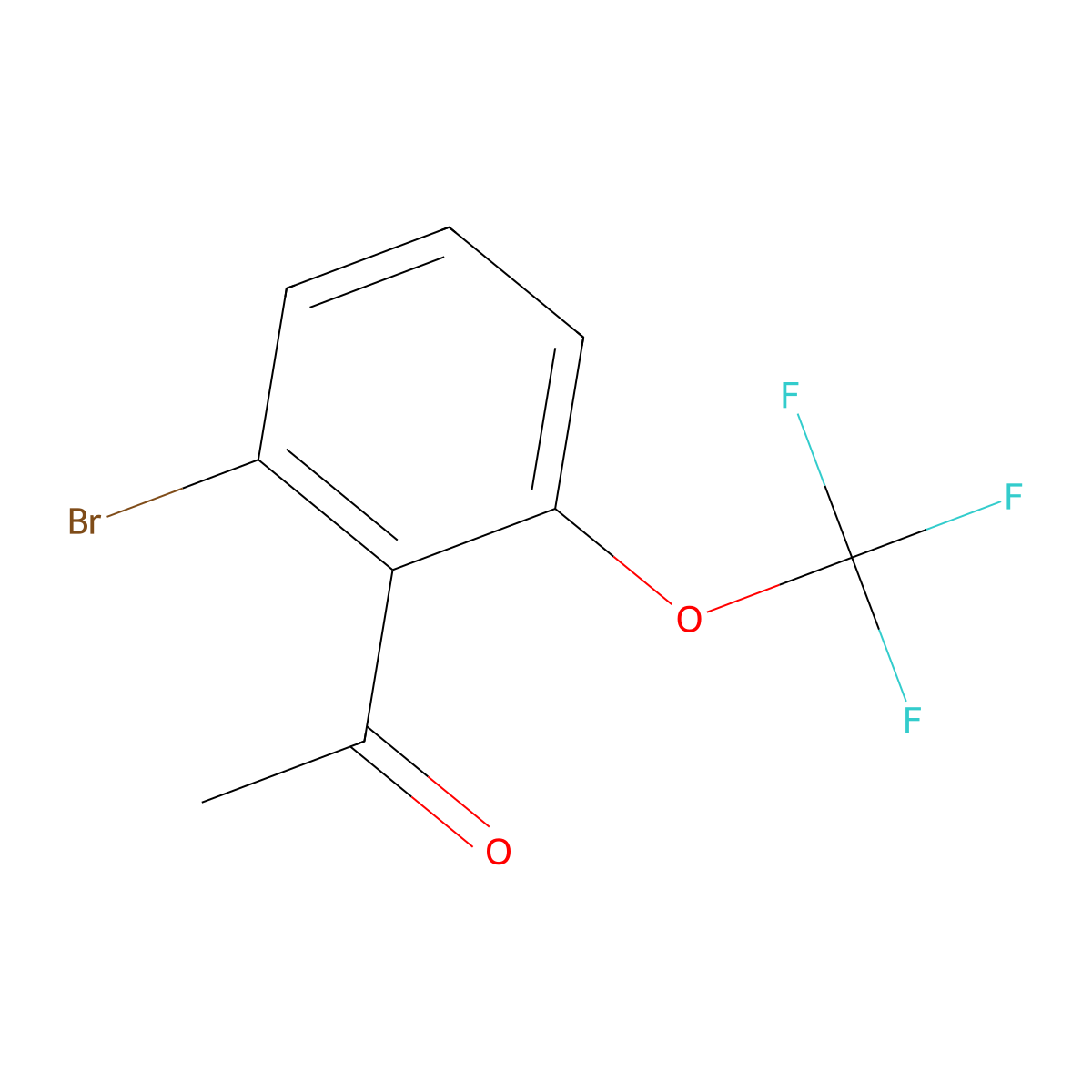 2'-Bromo-6'-(trifluoromethoxy)acetophenone molecular structure, CAS 2167384-21-4