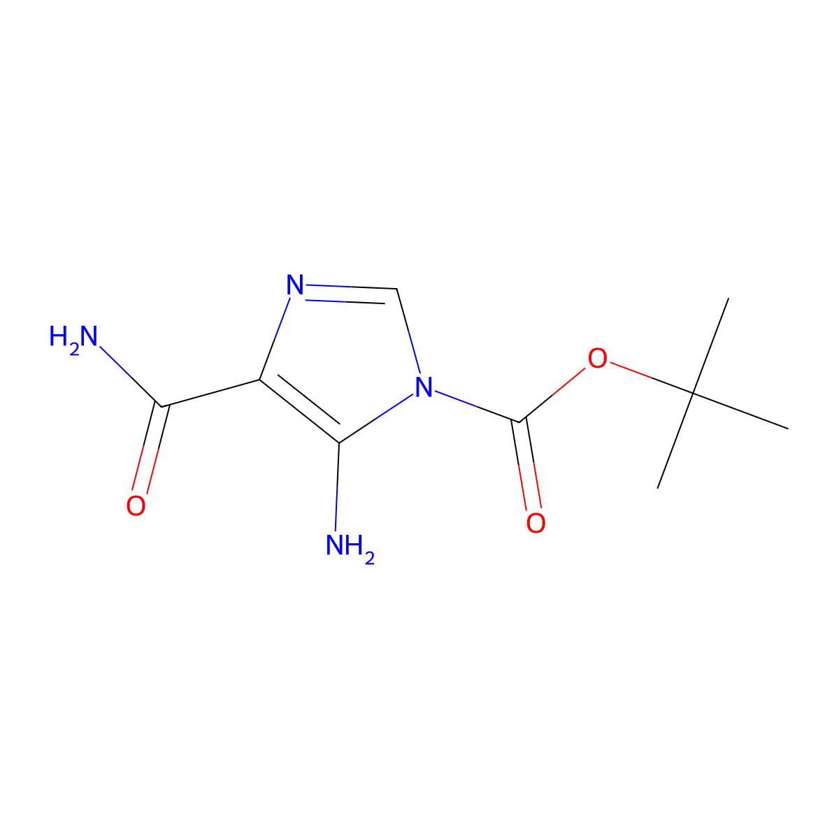 tert-butyl 5-amino-4-carbamoyl-1H-imidazole-1-carboxylate molecular structure, CAS 2167393-33-9