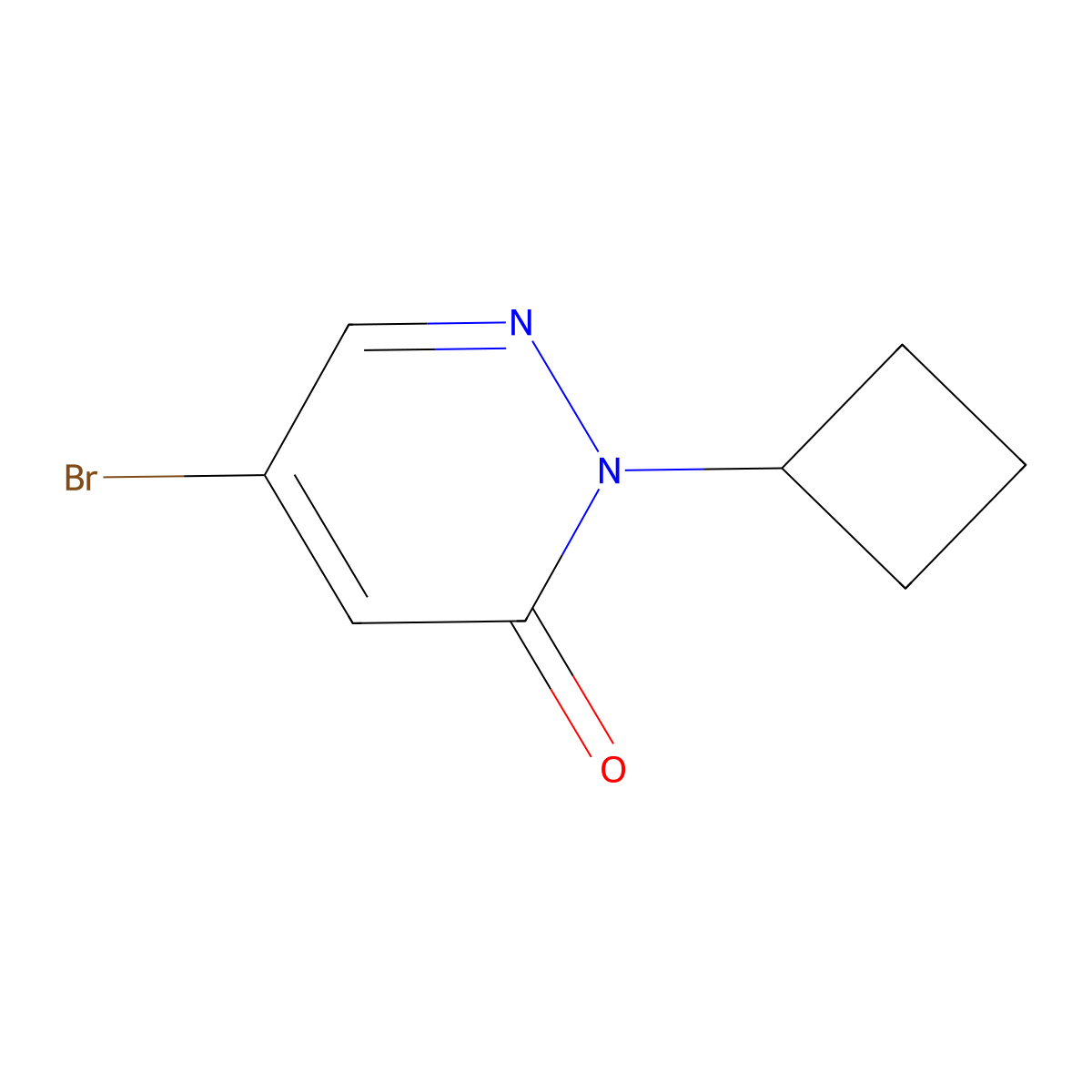 5-Bromo-2-cyclobutyl-2,3-dihydropyridazin-3-one molecular structure, CAS 2167395-98-2