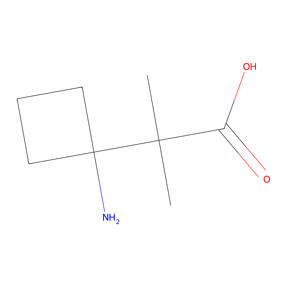 2-(1-Aminocyclobutyl)-2-methylpropanoic acid molecular structure, CAS 2167397-46-6