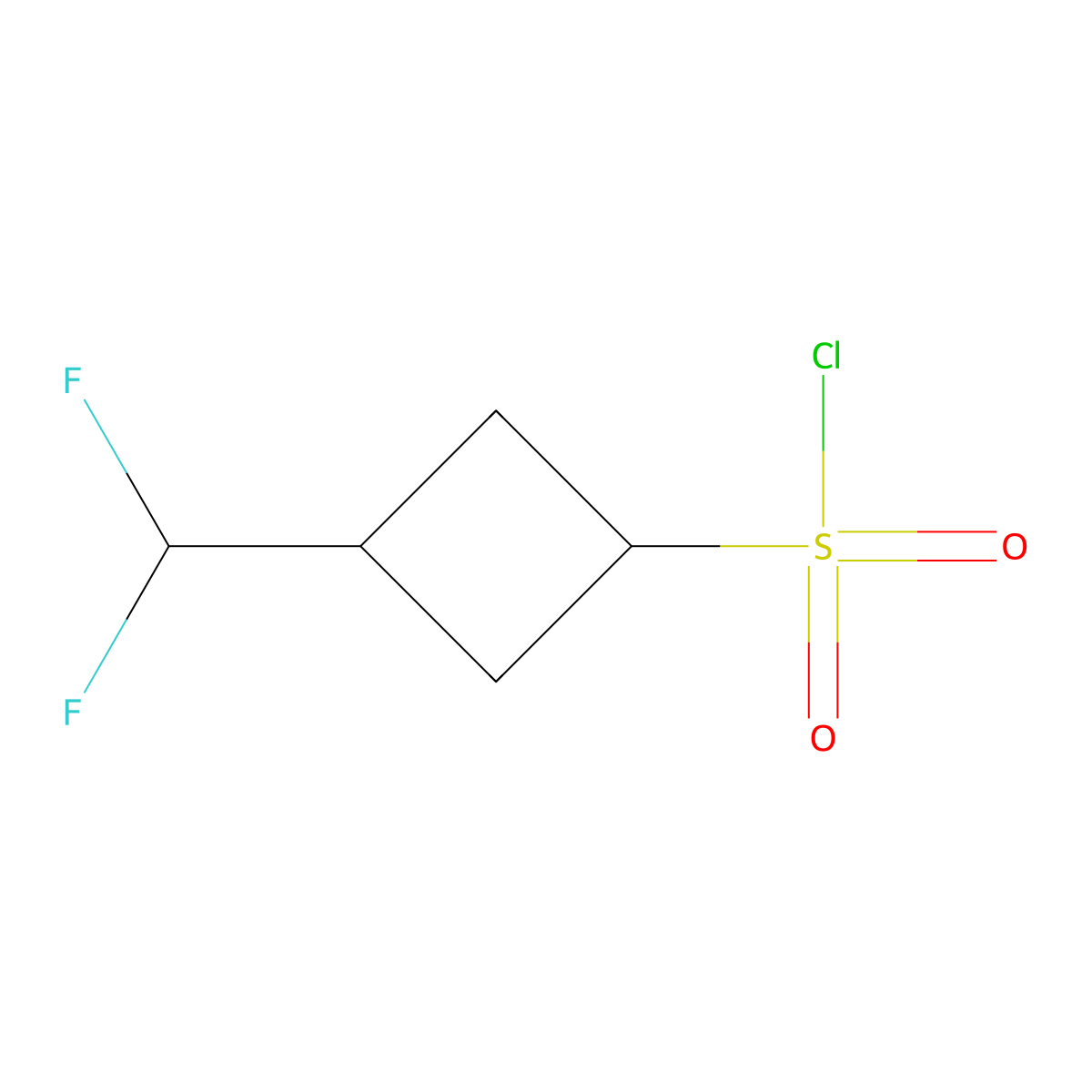 3-(Difluoromethyl)cyclobutane-1-sulfonyl chloride molecular structure, CAS 2167400-97-5