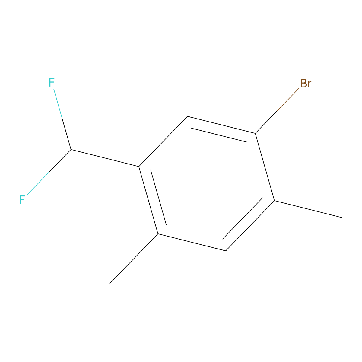 1-Bromo-5-(difluoromethyl)-2,4-dimethylbenzene molecular structure, CAS 2167404-86-4
