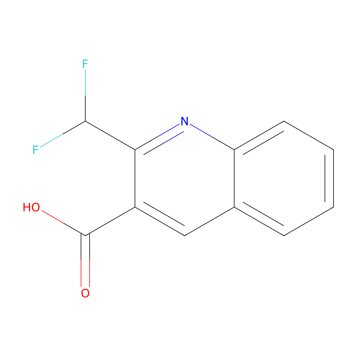 2-(Difluoromethyl)quinoline-3-carboxylic acid molecular structure, CAS 2167417-22-1