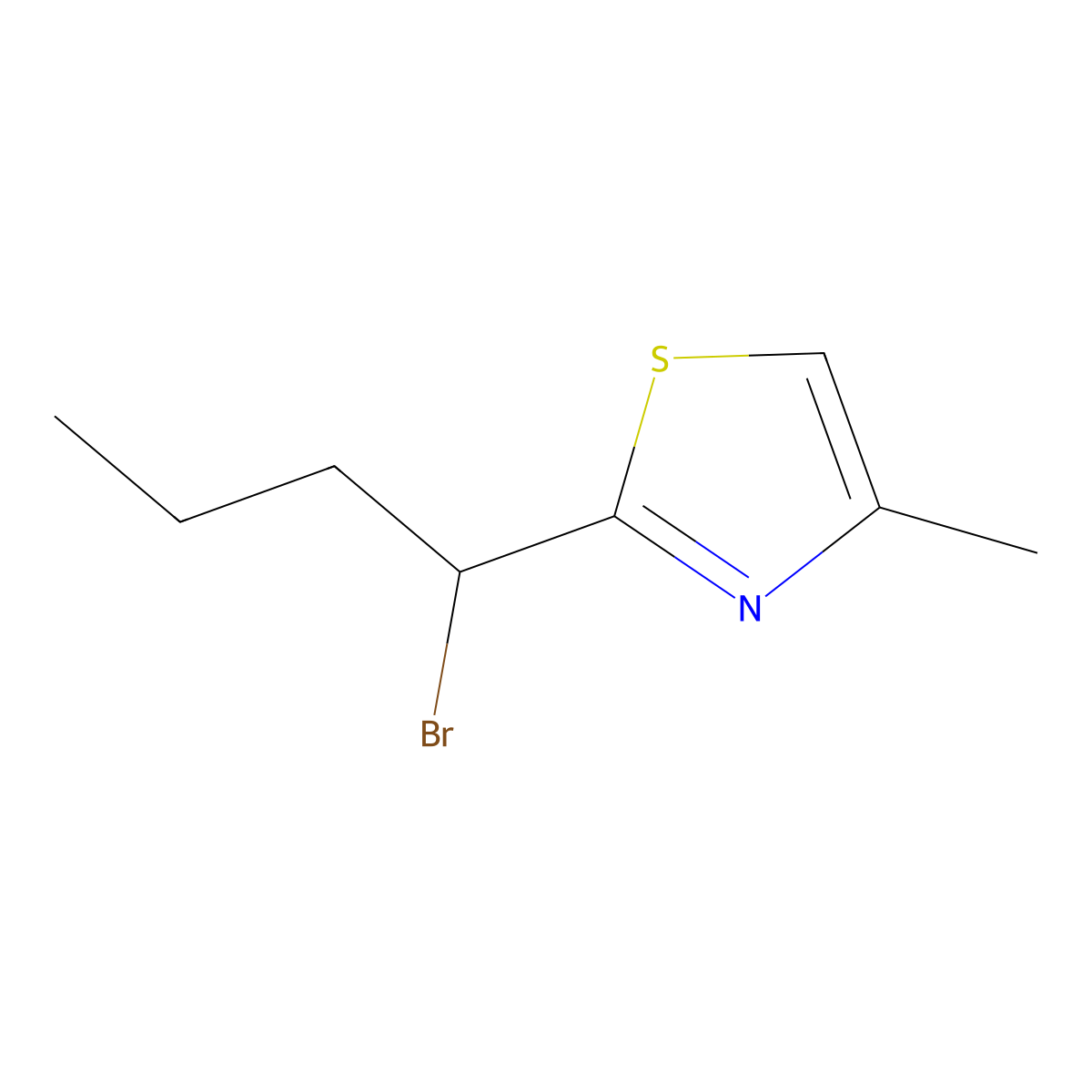 2-(1-Bromobutyl)-4-methyl-1,3-thiazole molecular structure, CAS 2167418-55-3