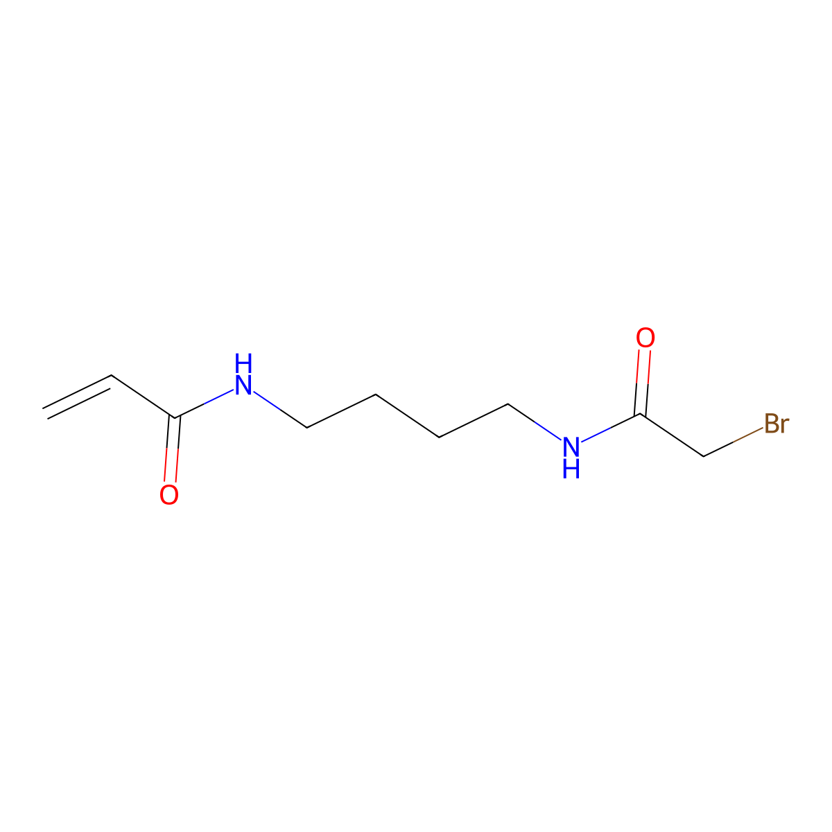 N-(4-(2-bromoacetamido)butyl)acrylamide molecular structure, CAS 2167422-02-6