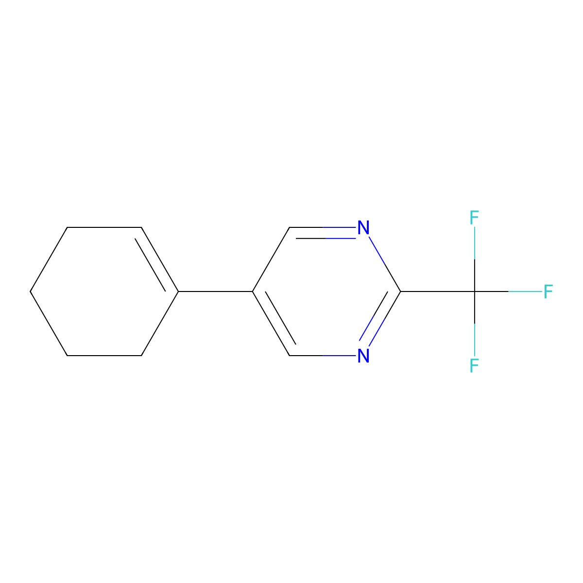 5-(Cyclohex-1-en-1-yl)-2-(trifluoromethyl)pyrimidine molecular structure, CAS 2167422-08-2
