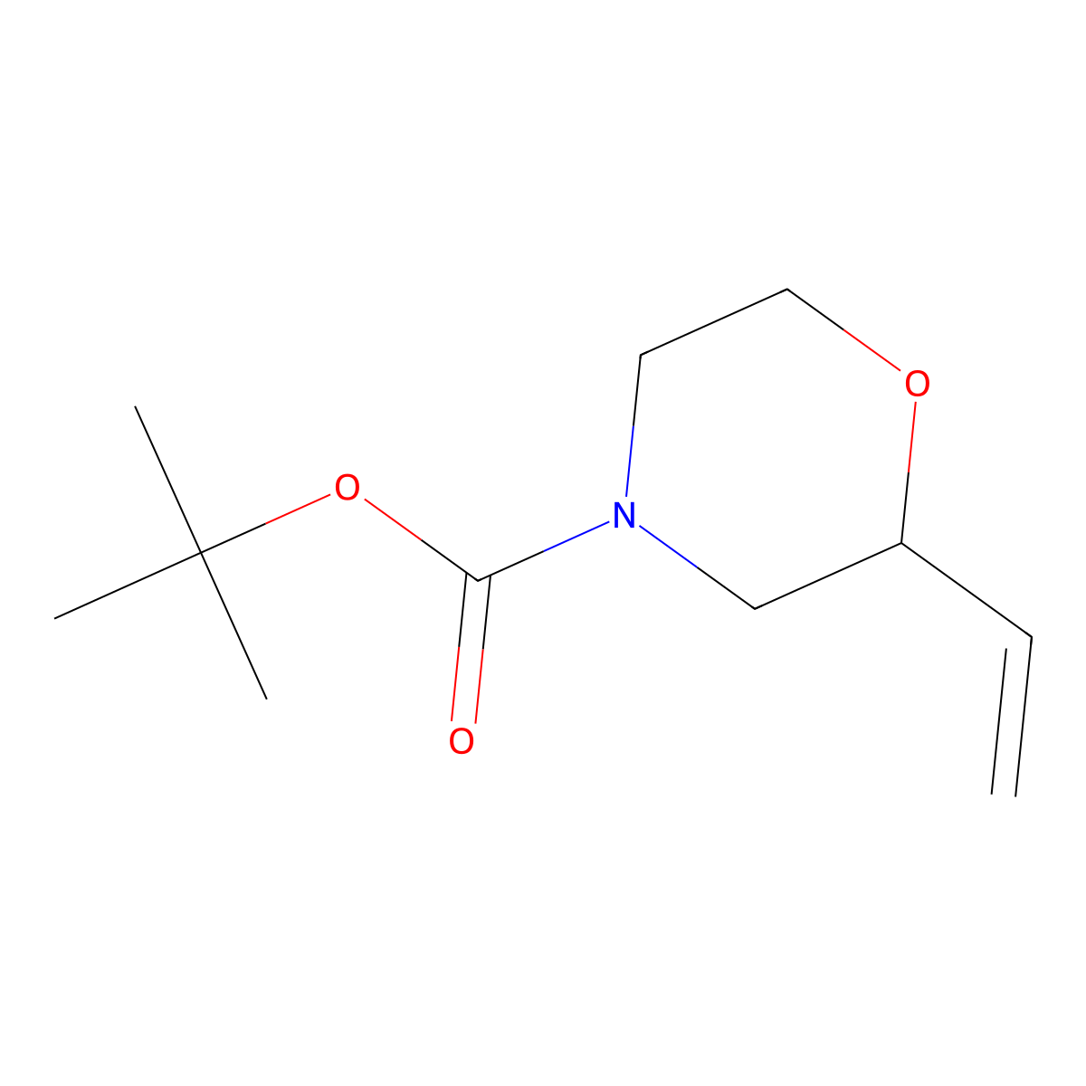 tert-Butyl 2-vinylmorpholine-4-carboxylate molecular structure, CAS 2167432-52-0