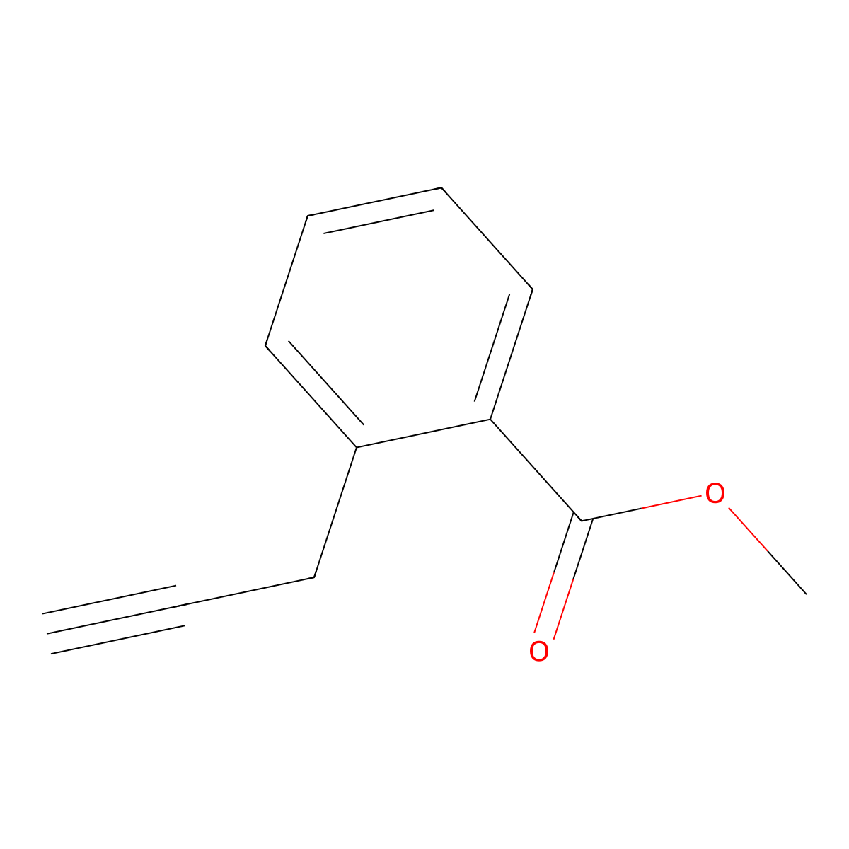 Methyl 2-(prop-2-yn-1-yl)benzoate molecular structure, CAS 2167438-84-6