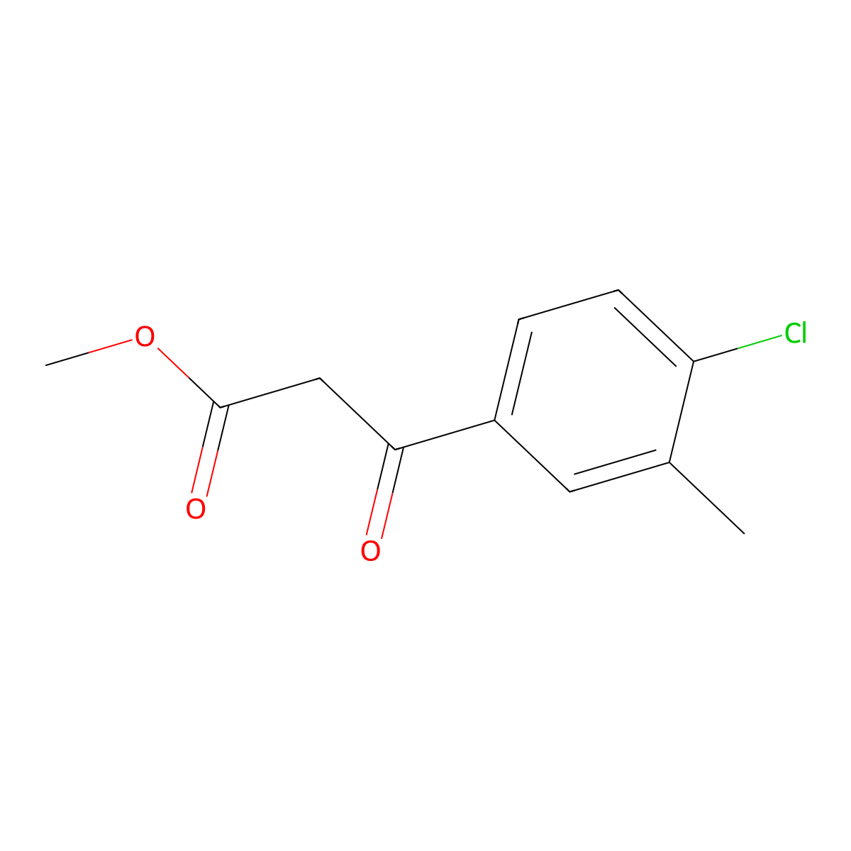 Methyl 3-(4-chloro-3-methylphenyl)-3-oxopropanoate molecular structure, CAS 2167439-69-0