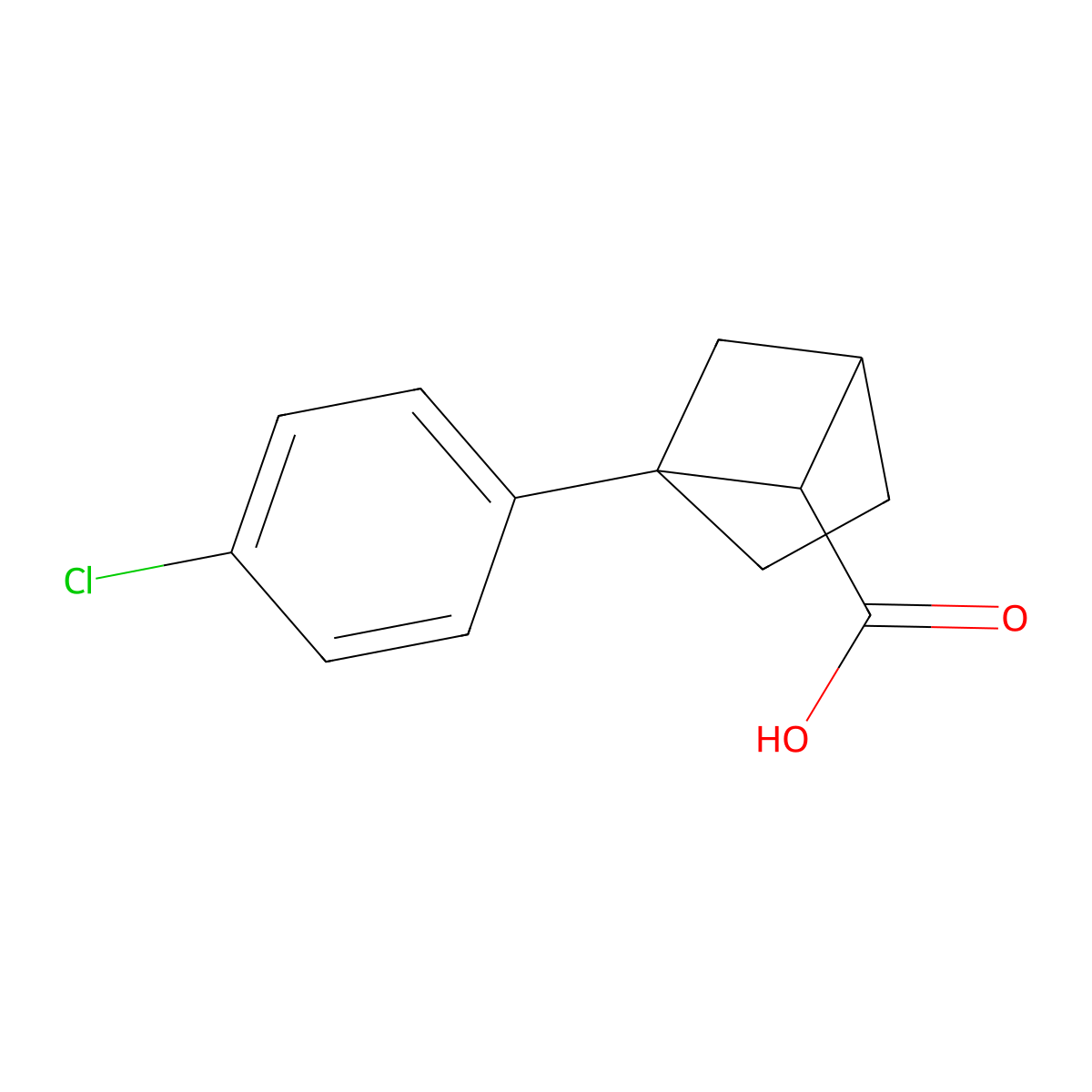 1-(4-Chlorophenyl)bicyclo[2.1.1]hexane-5-carboxylic acid molecular structure, CAS 2167440-56-2