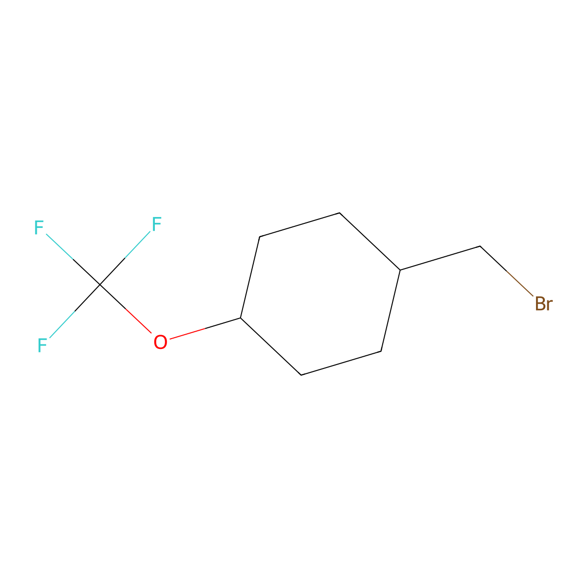 1-(Bromomethyl)-4-(trifluoromethoxy)cyclohexane molecular structure, CAS 2167441-51-0
