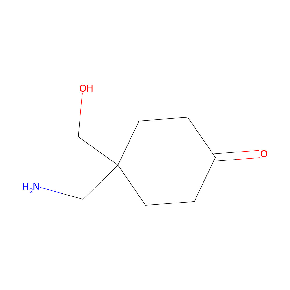 4-(Aminomethyl)-4-(hydroxymethyl)cyclohexan-1-one molecular structure, CAS 2167447-05-2