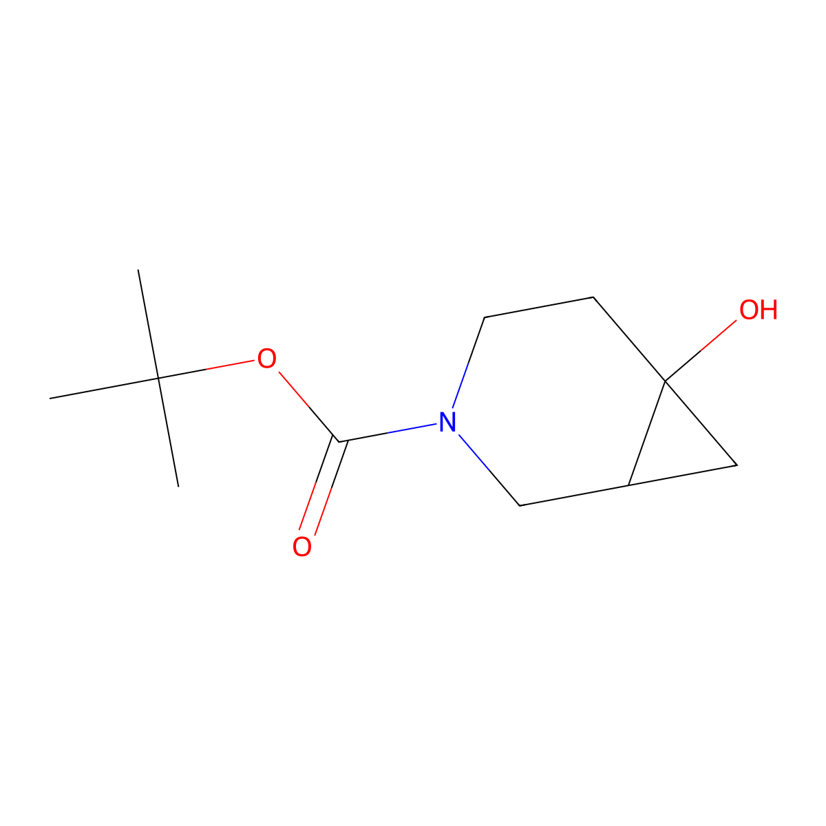 Tert-butyl 6-hydroxy-3-azabicyclo[4.1.0]heptane-3-carboxylate molecular structure, CAS 2167453-53-2