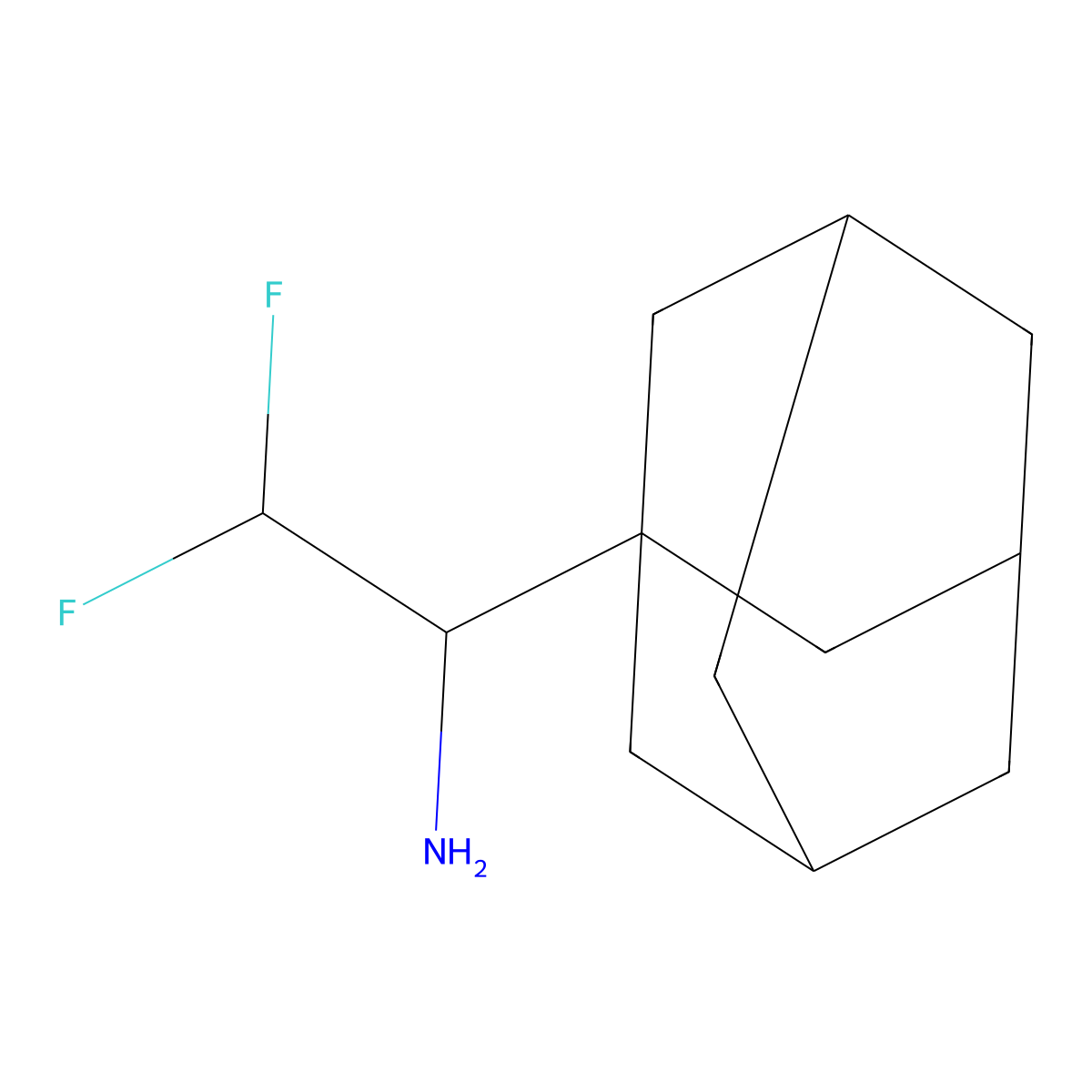 1-(Adamantan-1-yl)-2,2-difluoroethan-1-amine molecular structure, CAS 2167464-59-5