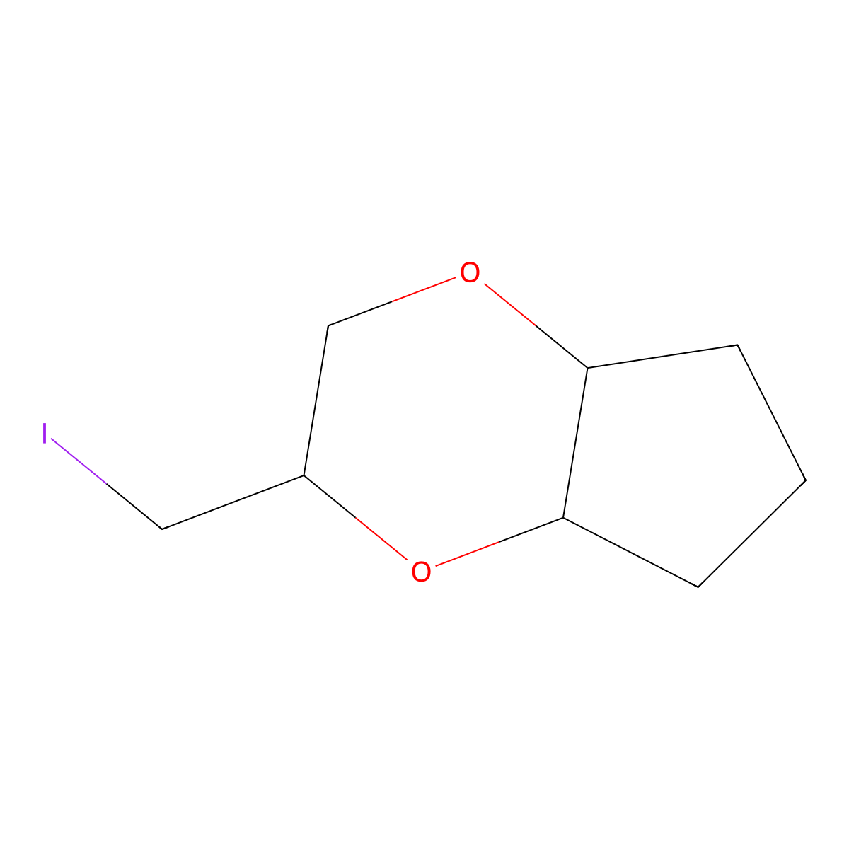 3-(iodomethyl)-3,4a,5,6,7,7a-hexahydro-2H-cyclopenta[b][1,4]dioxine molecular structure, CAS 2167468-19-9