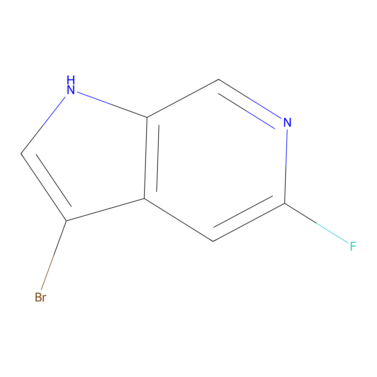 3-bromo-5-fluoro-1H-pyrrolo[2,3-c]pyridine molecular structure, CAS 2167470-19-9