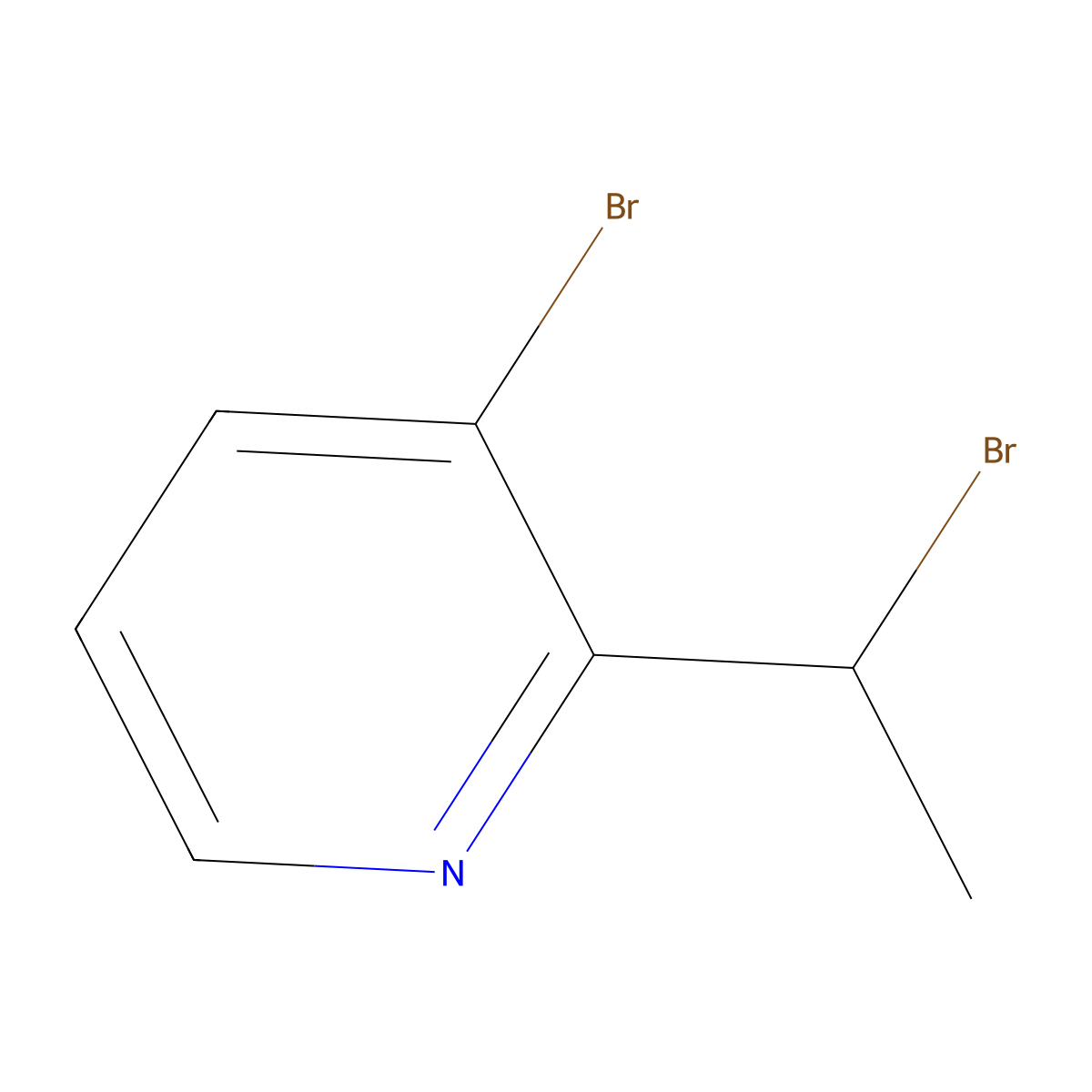 3-Bromo-2-(1-bromoethyl)pyridine molecular structure, CAS 2167475-12-7