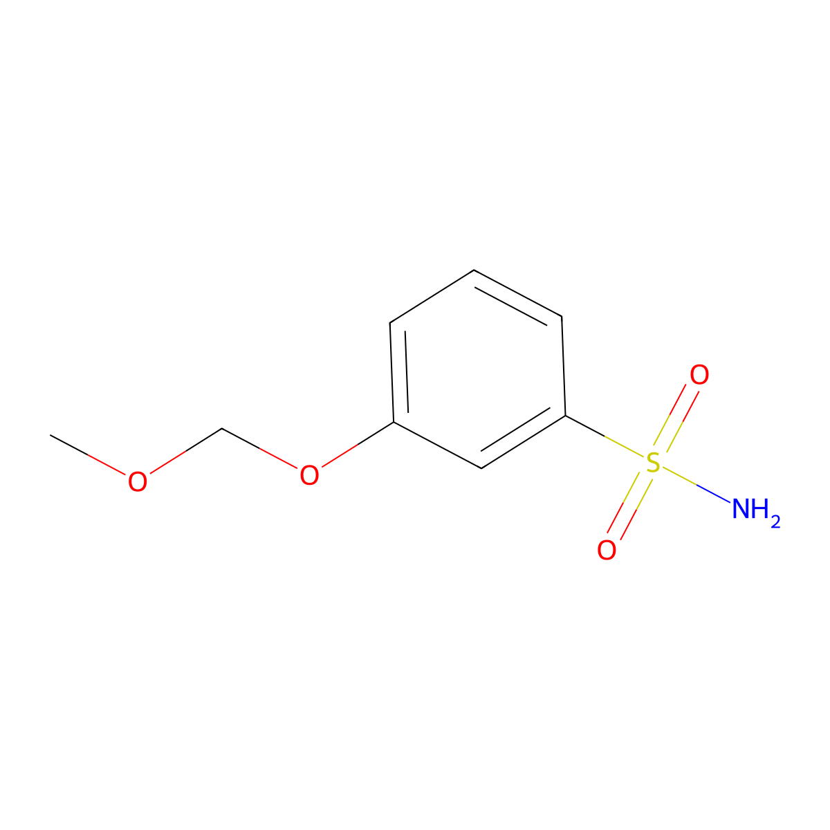 3-(Methoxymethoxy)benzene-1-sulfonamide molecular structure, CAS 2167475-35-4