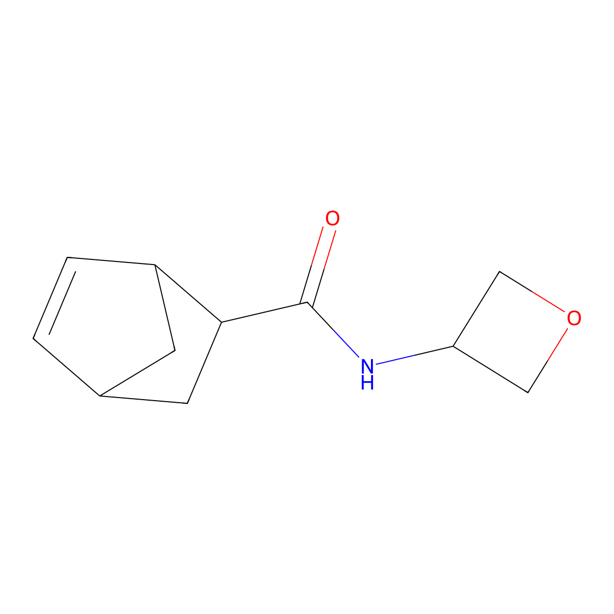 N-(oxetan-3-yl)bicyclo[2.2.1]hept-5-ene-2-carboxamide molecular structure, CAS 2167483-83-0