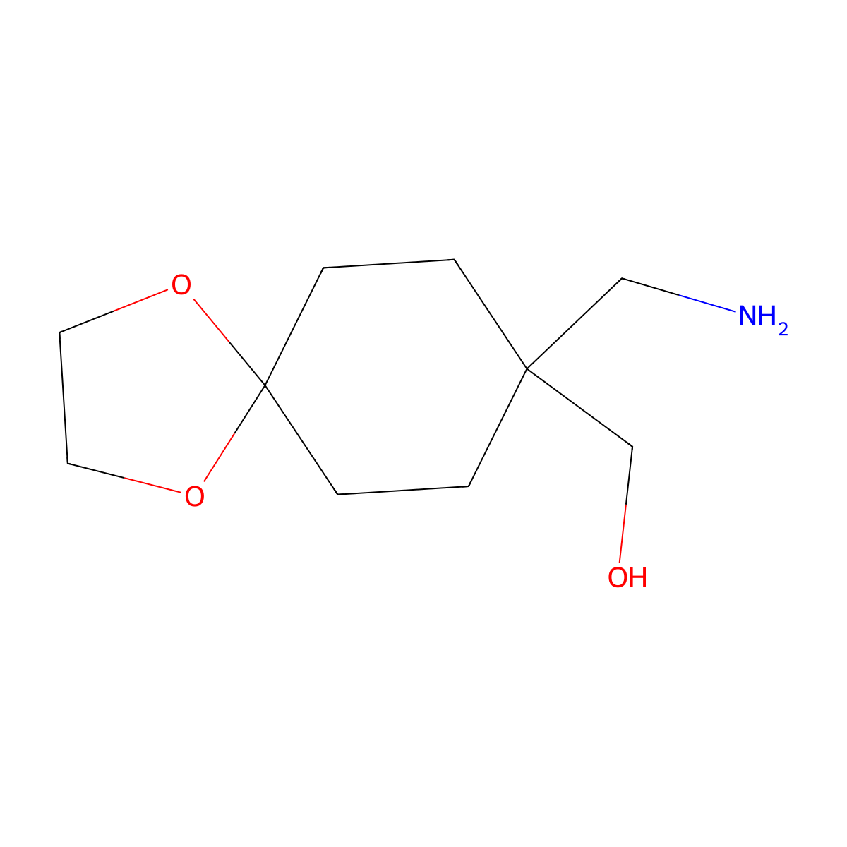 [8-(Aminomethyl)-1,4-dioxaspiro[4.5]decan-8-yl]methanol molecular structure, CAS 2167484-81-1