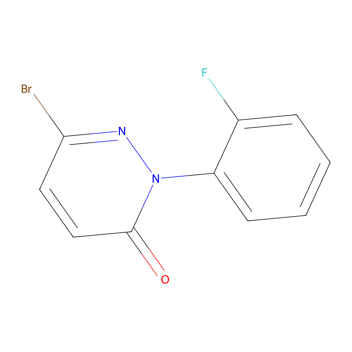 6-Bromo-2-(2-fluorophenyl)-2,3-dihydropyridazin-3-one molecular structure, CAS 2167486-19-1