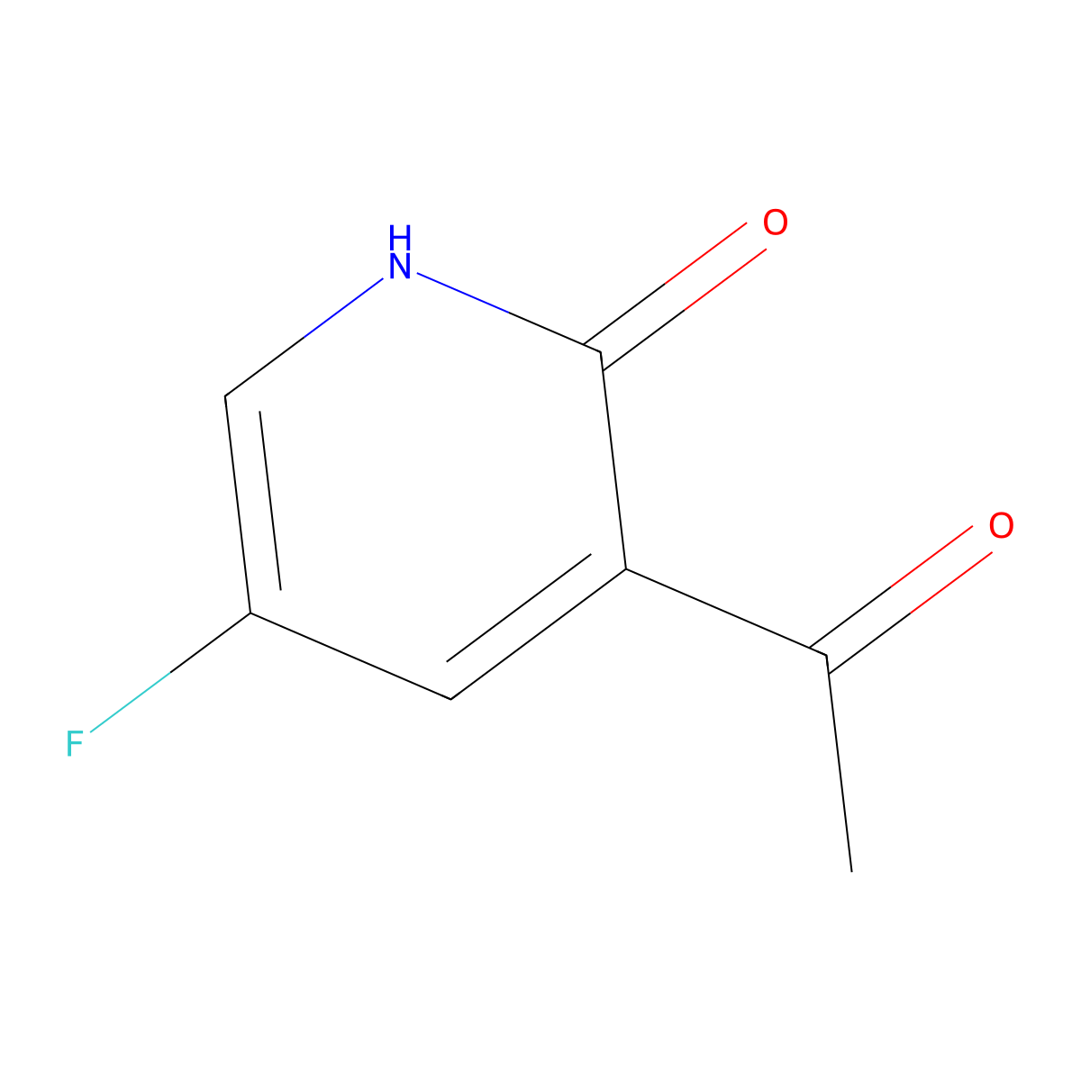 3-Acetyl-5-fluoropyridin-2(1H)-one molecular structure, CAS 2167488-37-9