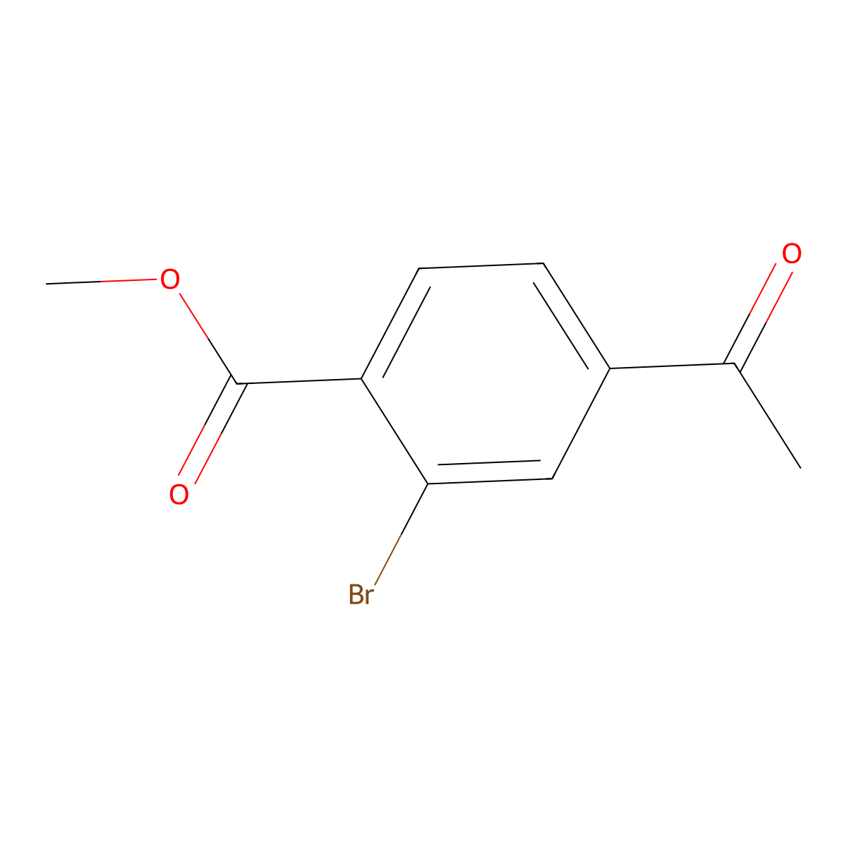 Methyl 4-acetyl-2-bromobenzoate molecular structure, CAS 2167490-54-0