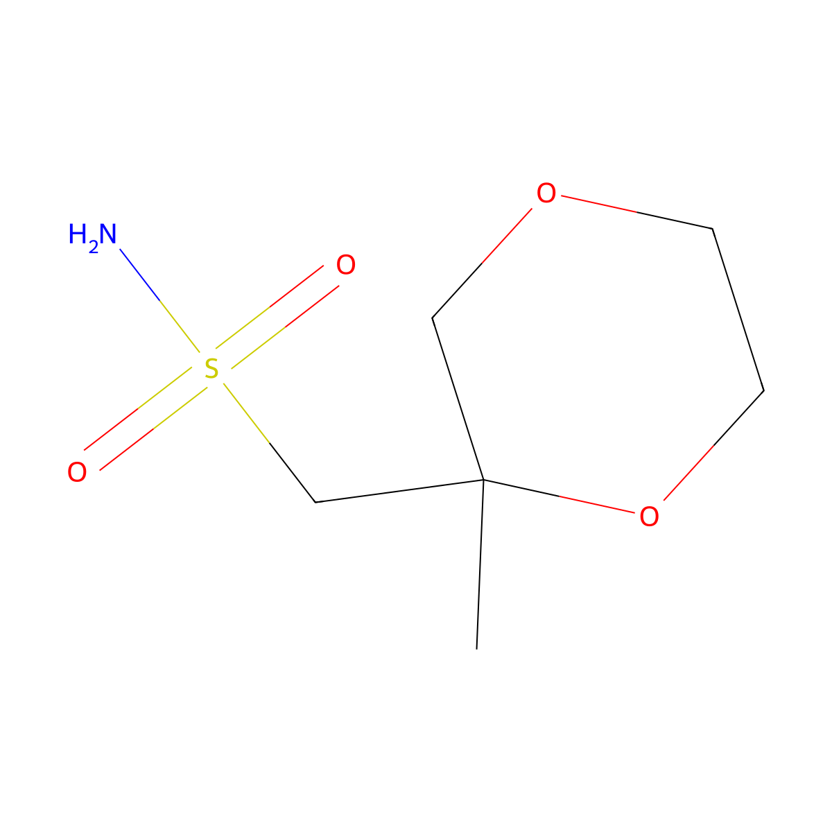 (2-Methyl-1,4-dioxan-2-yl)methanesulfonamide molecular structure, CAS 2167492-61-5