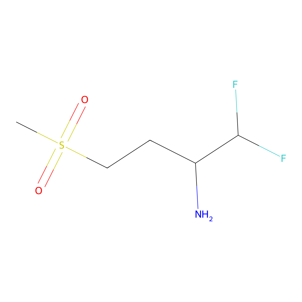 1,1-Difluoro-4-methanesulfonylbutan-2-amine molecular structure, CAS 2167493-09-4