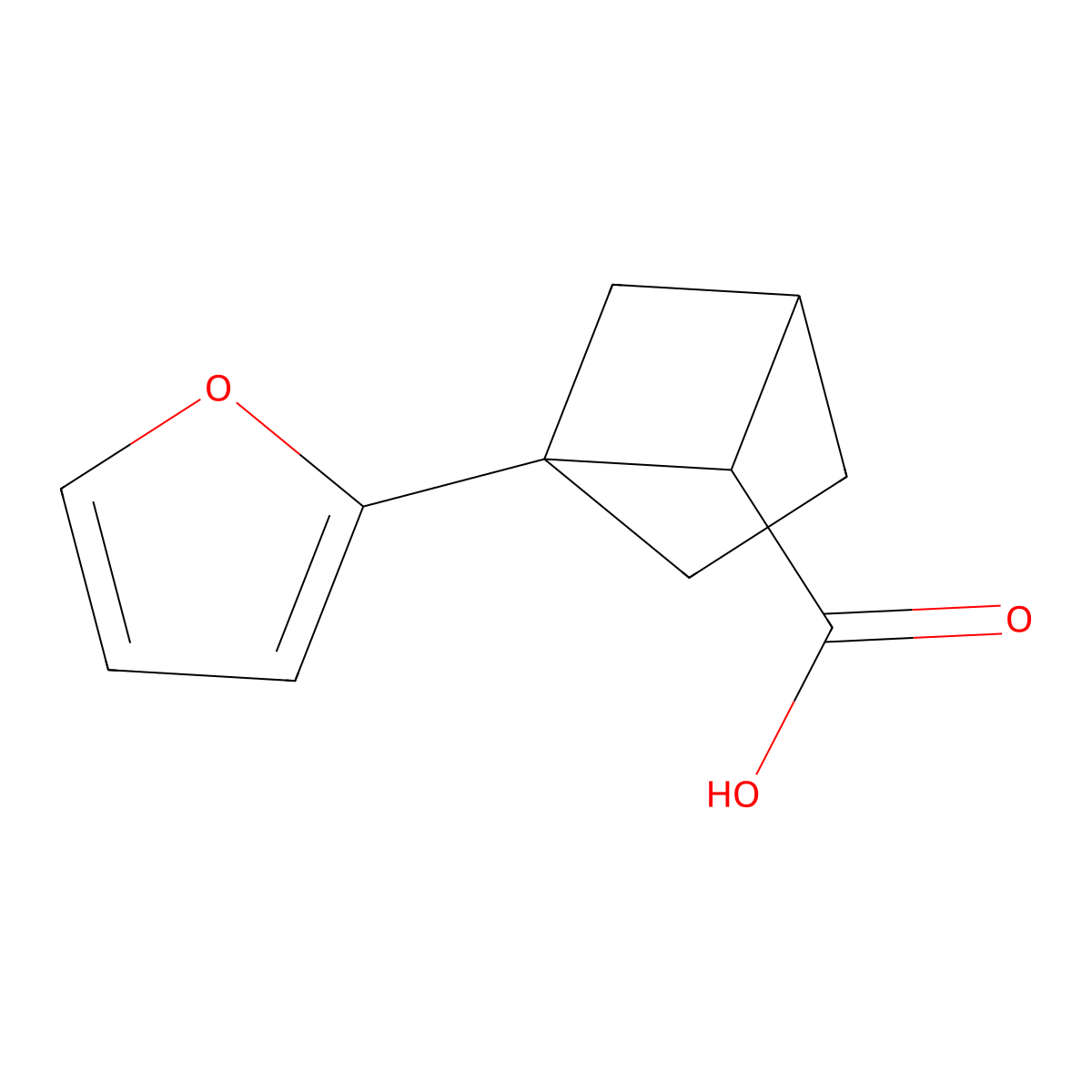1-(Furan-2-yl)bicyclo[2.1.1]hexane-5-carboxylic acid molecular structure, CAS 2167496-52-6