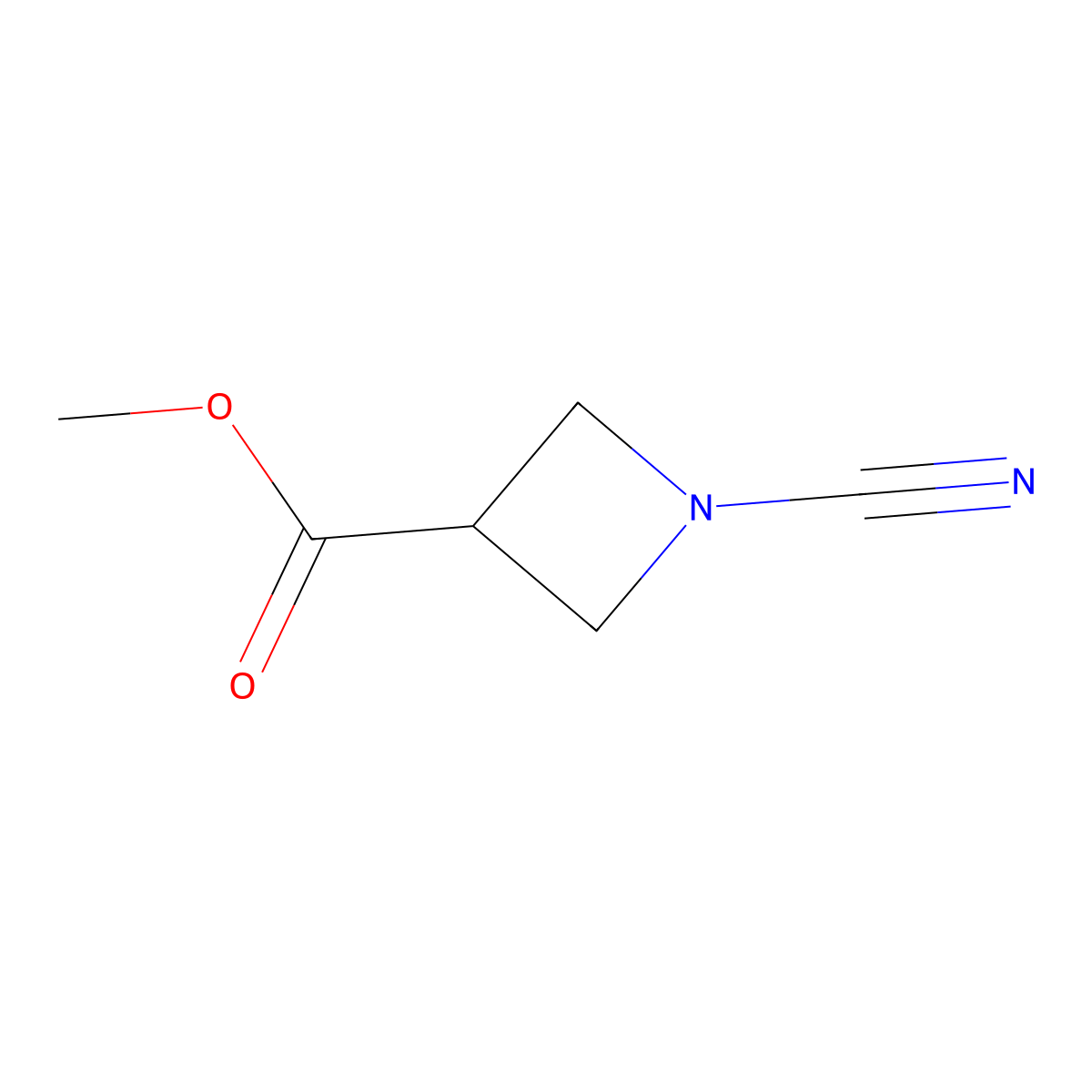 Methyl 1-cyanoazetidine-3-carboxylate molecular structure, CAS 2167498-88-4