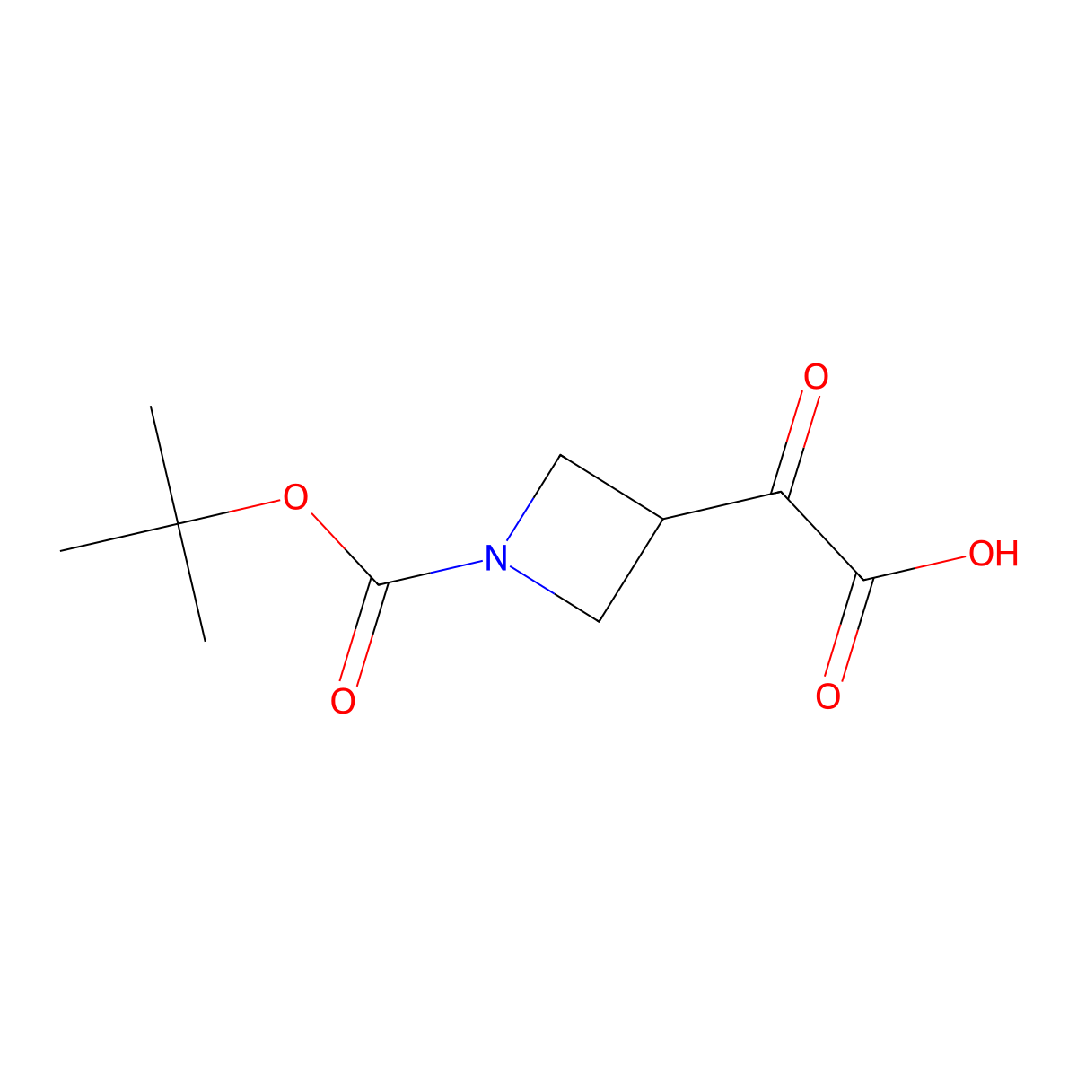 2-(1-Tert-butoxycarbonylazetidin-3-YL)-2-oxo-acetic acid molecular structure, CAS 2167499-05-8
