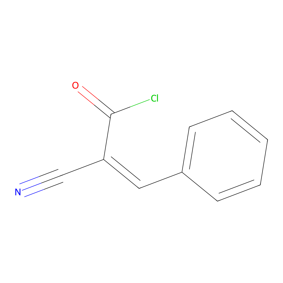 2-Cyano-3-phenylprop-2-enoyl chloride molecular structure, CAS 21675-11-6