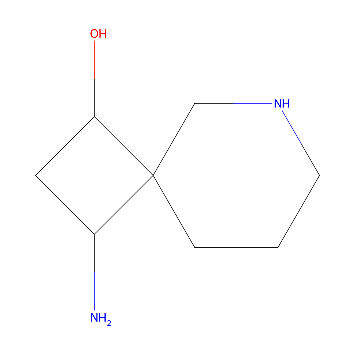 3-Amino-6-azaspiro[3.5]nonan-1-ol molecular structure, CAS 2167501-37-1