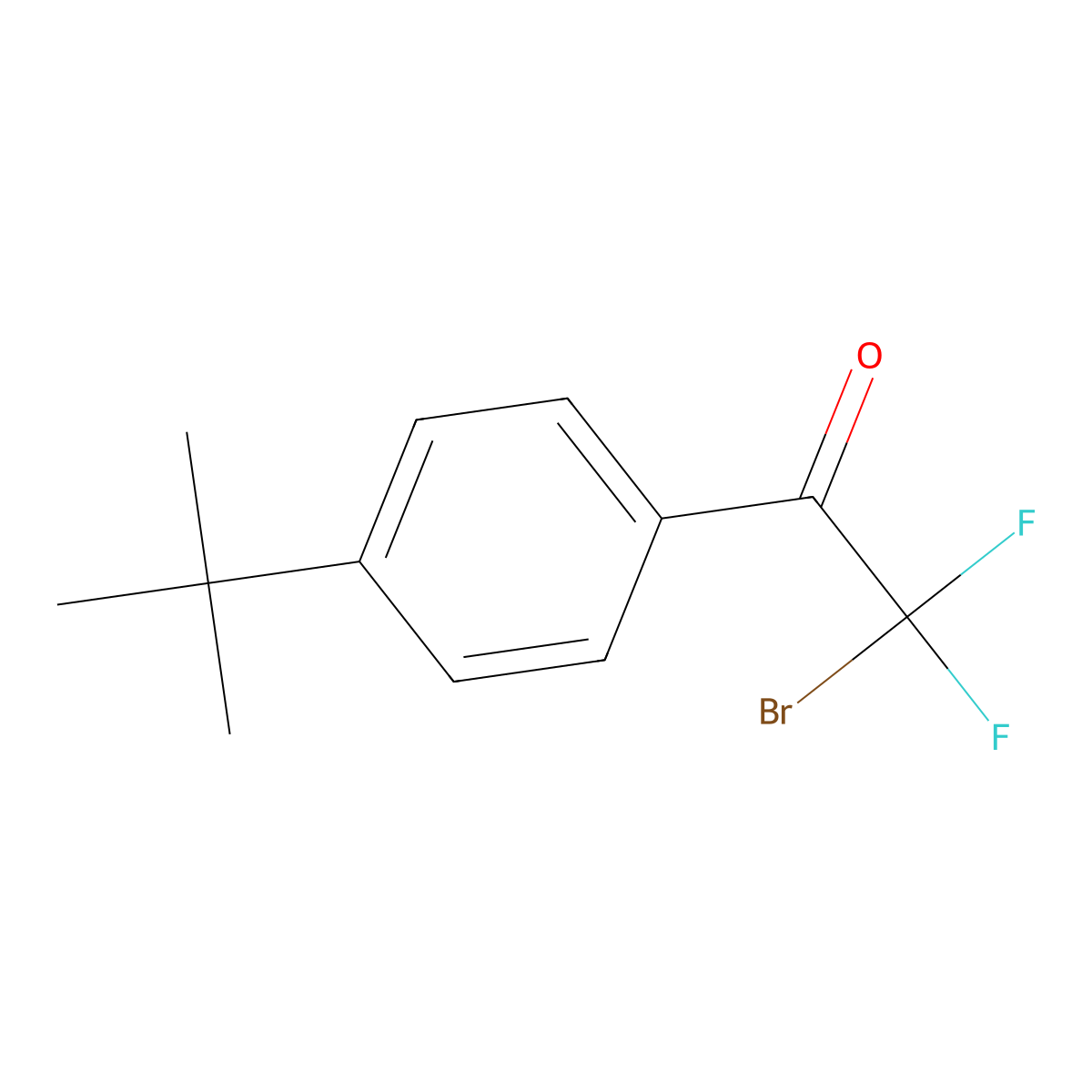 2-Bromo-2,2-difluoro-1-(4-tert-butylphenyl)ethanone molecular structure, CAS 2167504-22-3